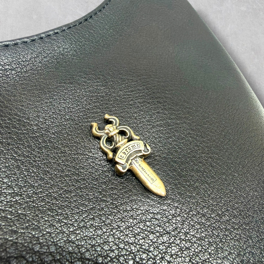 Chrome Hearts VIV Dagger Black Leather Handbag