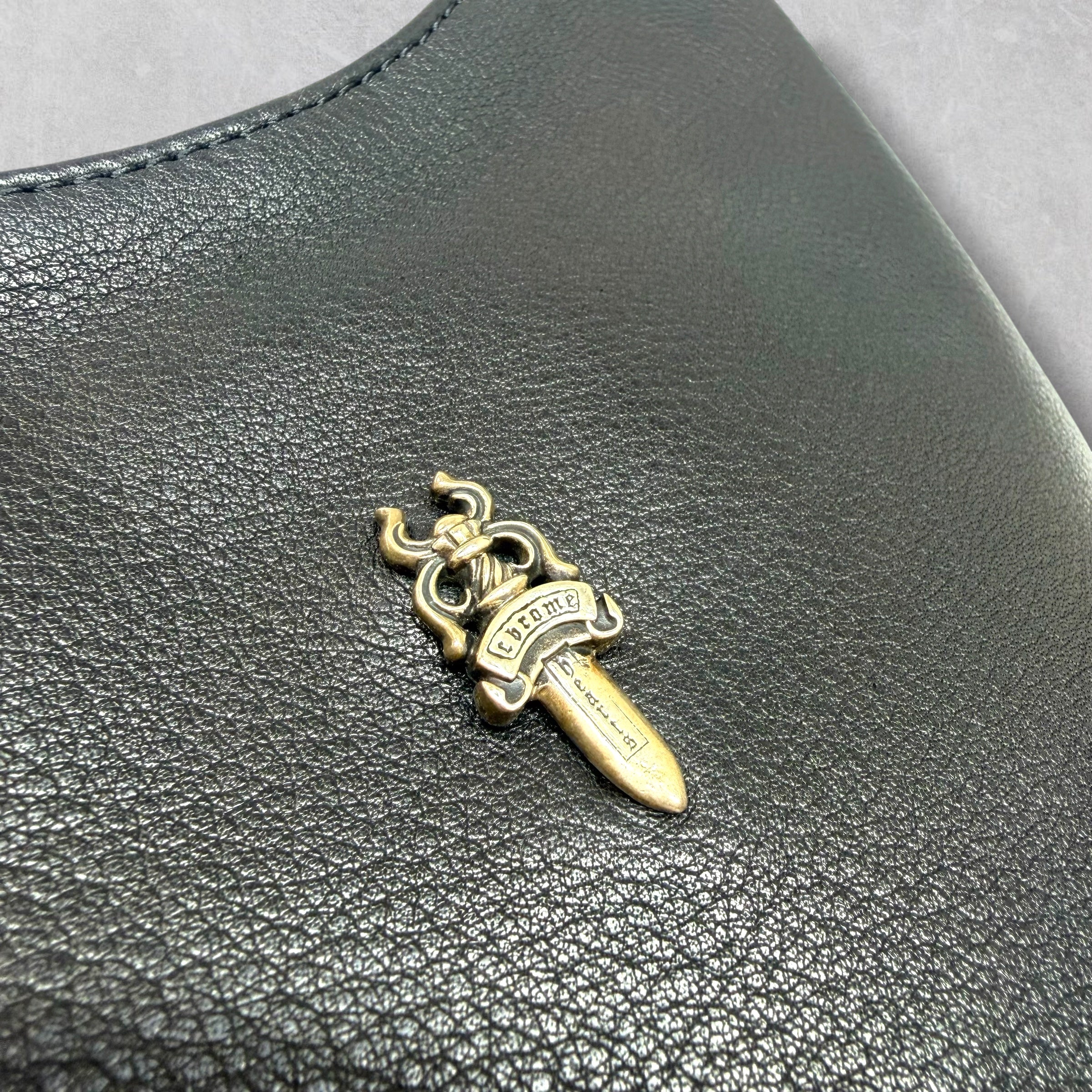 Chrome Hearts VIV Dagger Black Leather Handbag