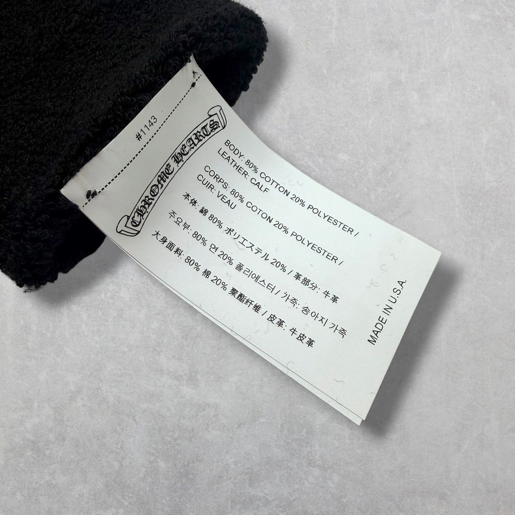Chrome Hearts Black Patent Cross Sweatbands