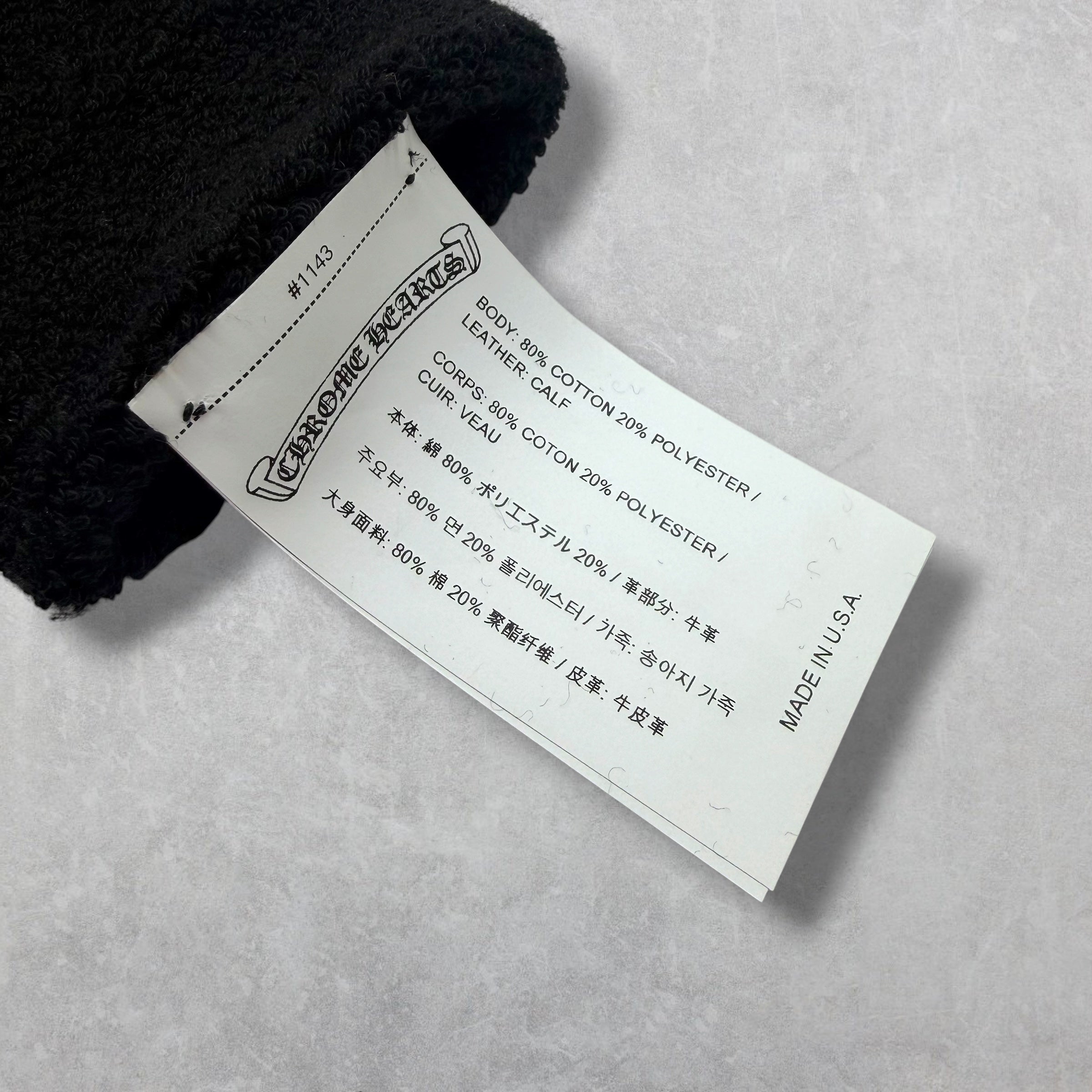 Chrome Hearts Black Patent Cross Sweatbands