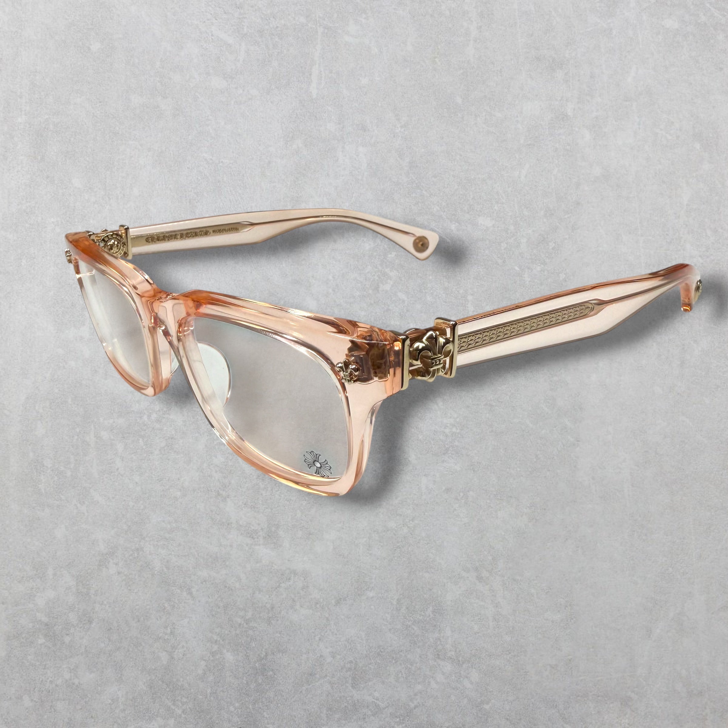 Chrome Hearts Gittin Any? Pink Crystal Glasses