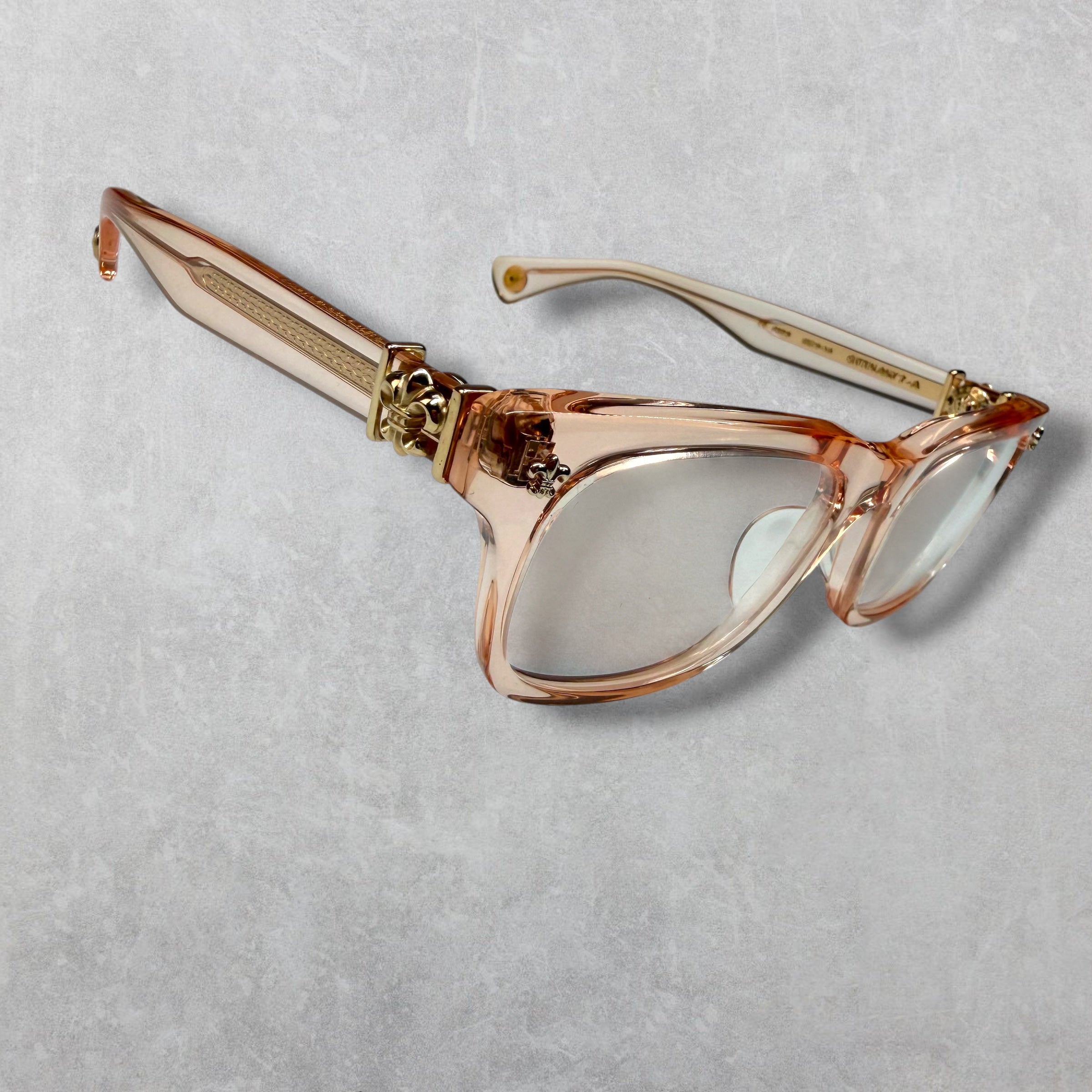 Chrome Hearts Gittin Any? Pink Crystal Glasses