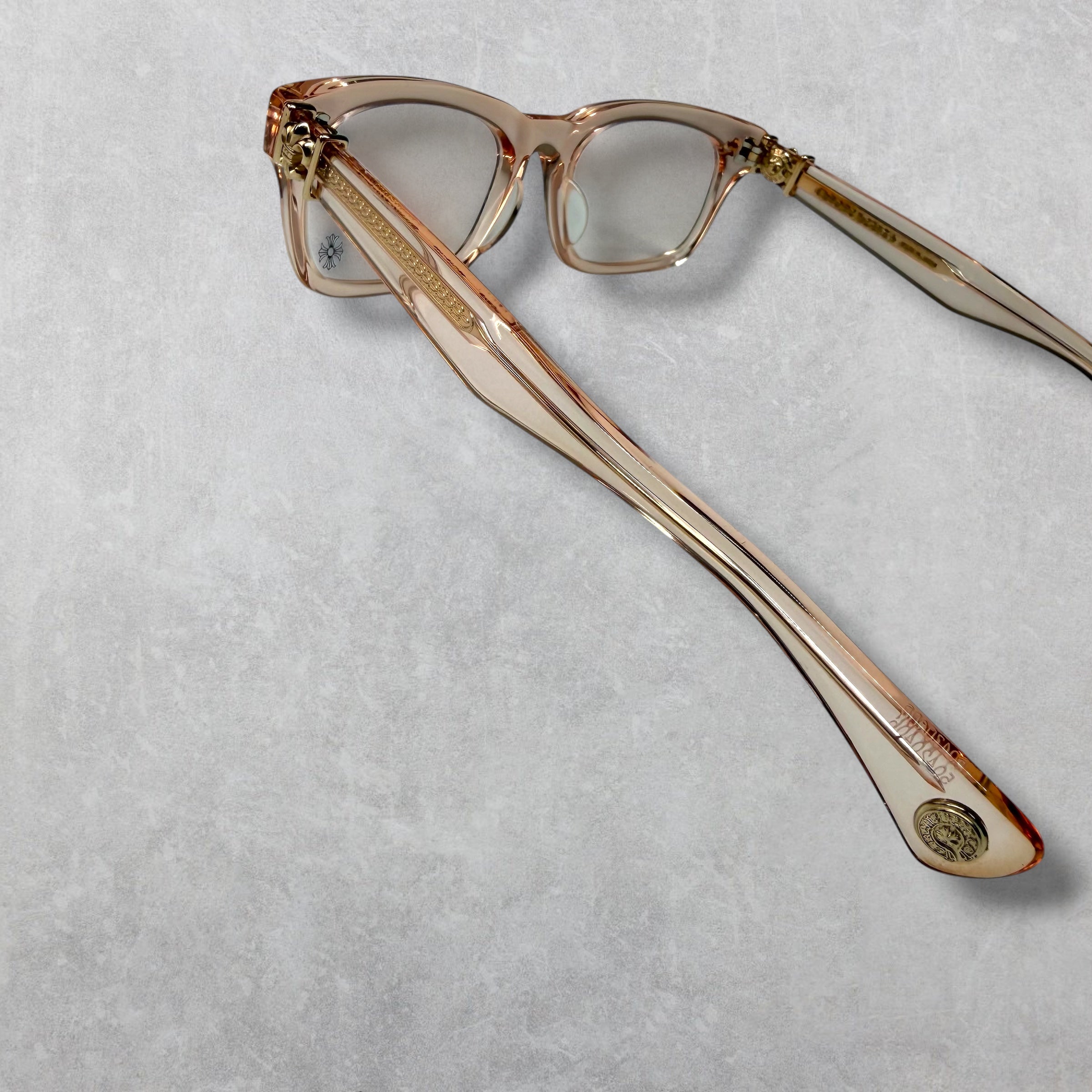 Chrome Hearts Gittin Any? Pink Crystal Glasses