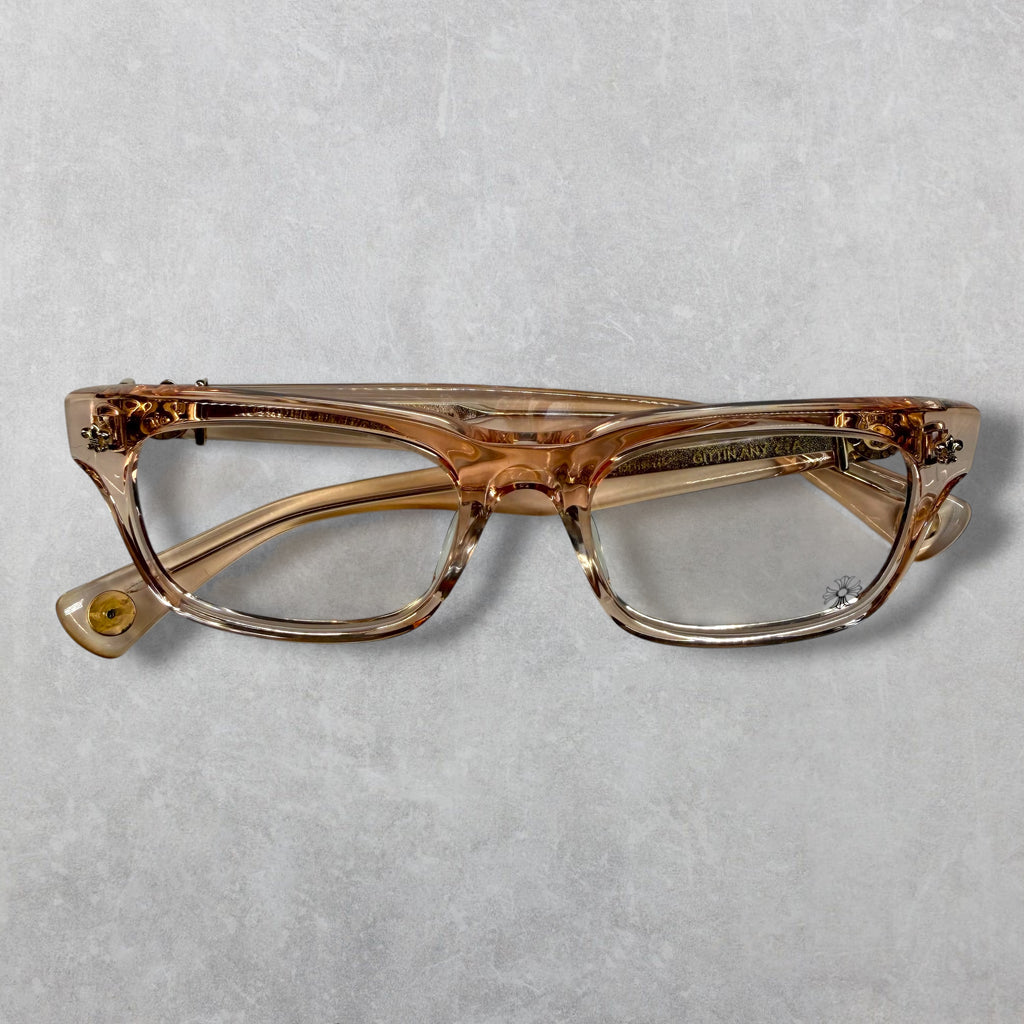 Chrome Hearts Gittin Any? Pink Crystal Glasses
