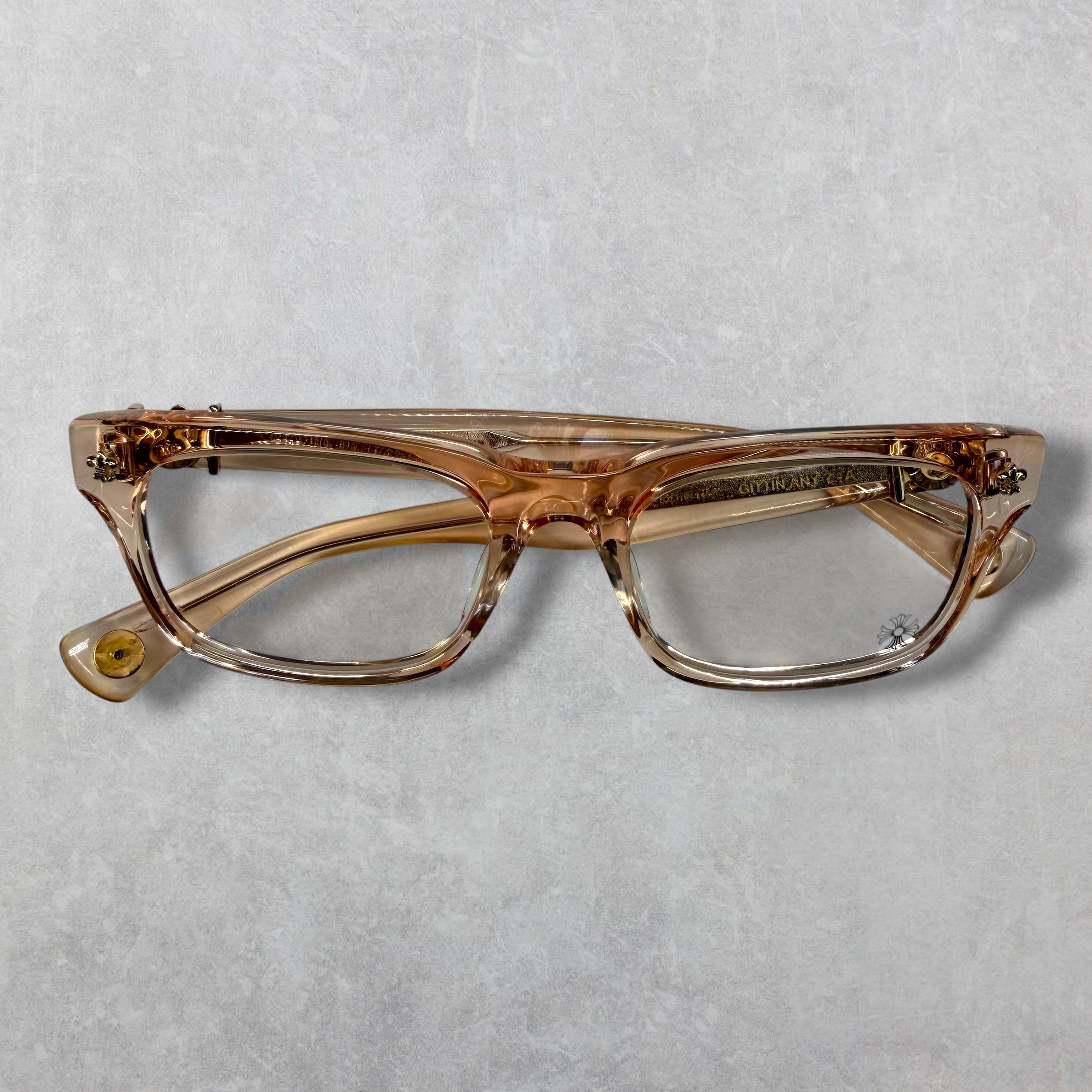 Chrome Hearts Gittin Any? Pink Crystal Glasses