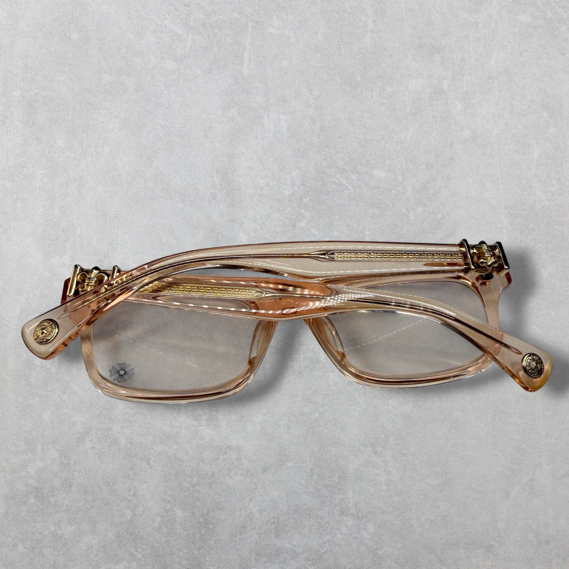 Chrome Hearts Gittin Any? Pink Crystal Glasses