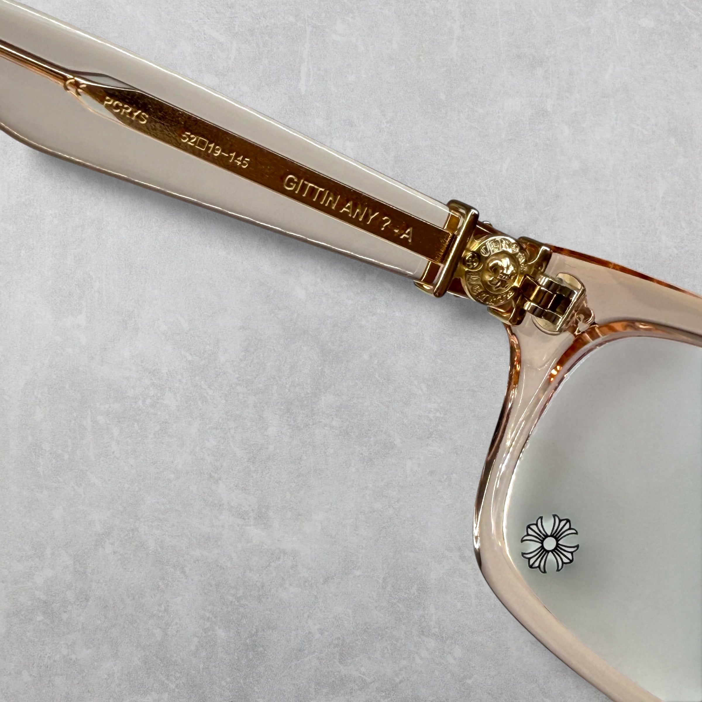 Chrome Hearts Gittin Any? Pink Crystal Glasses