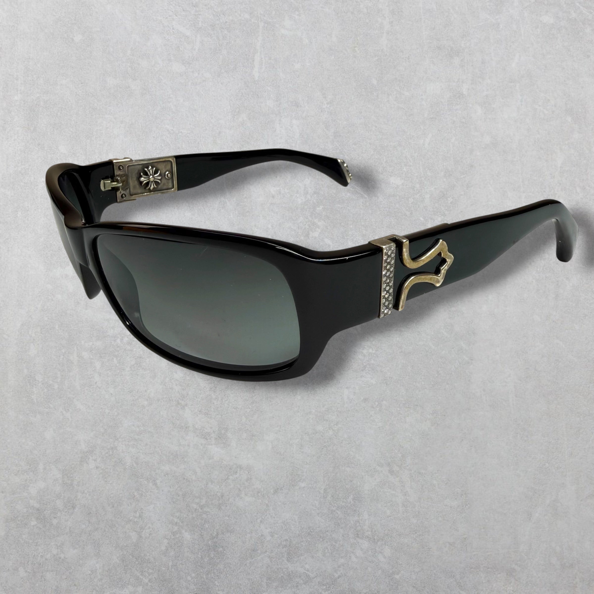 Vintage Chrome Hearts Fix 2 Diamond Sunglasses