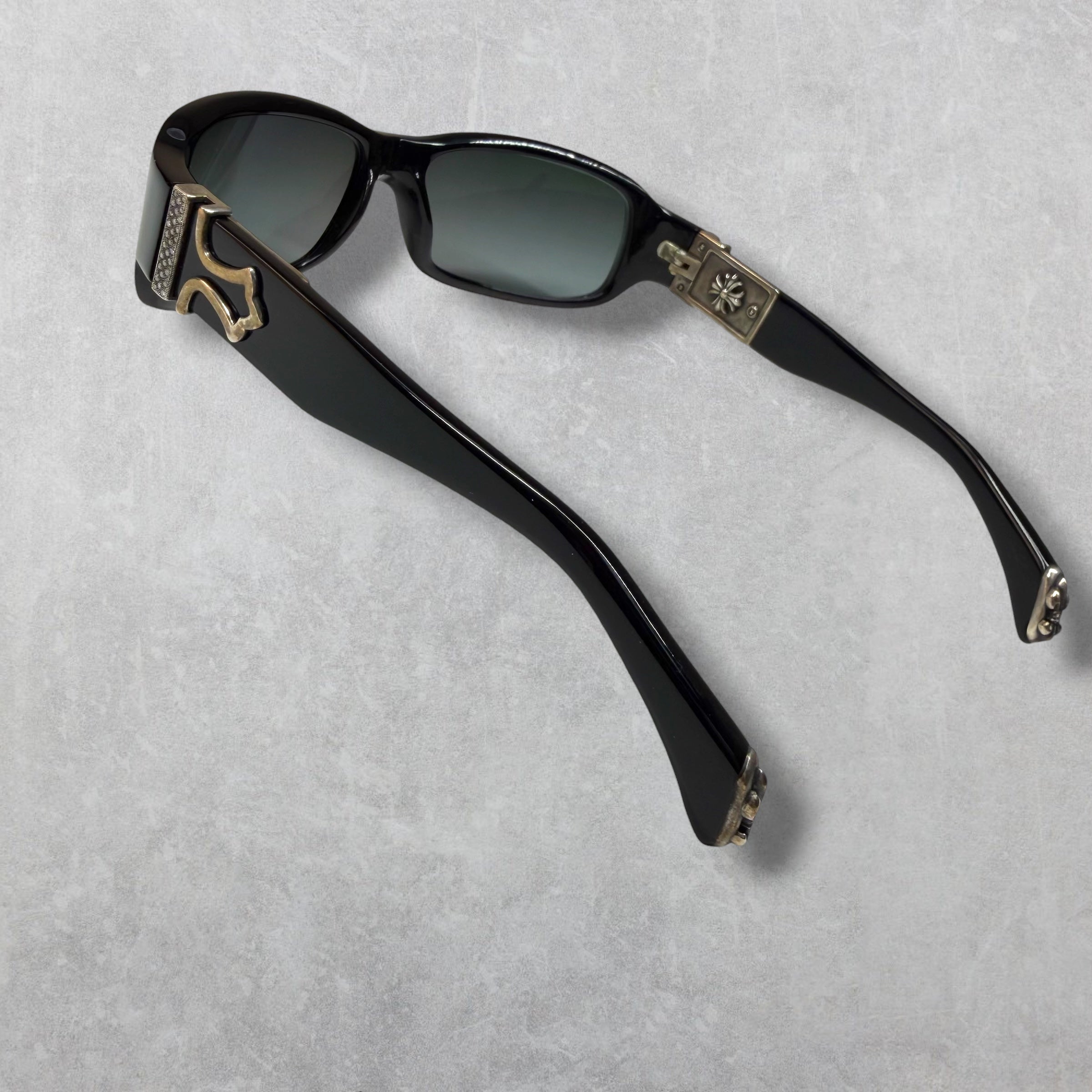 Vintage Chrome Hearts Fix 2 Diamond Sunglasses