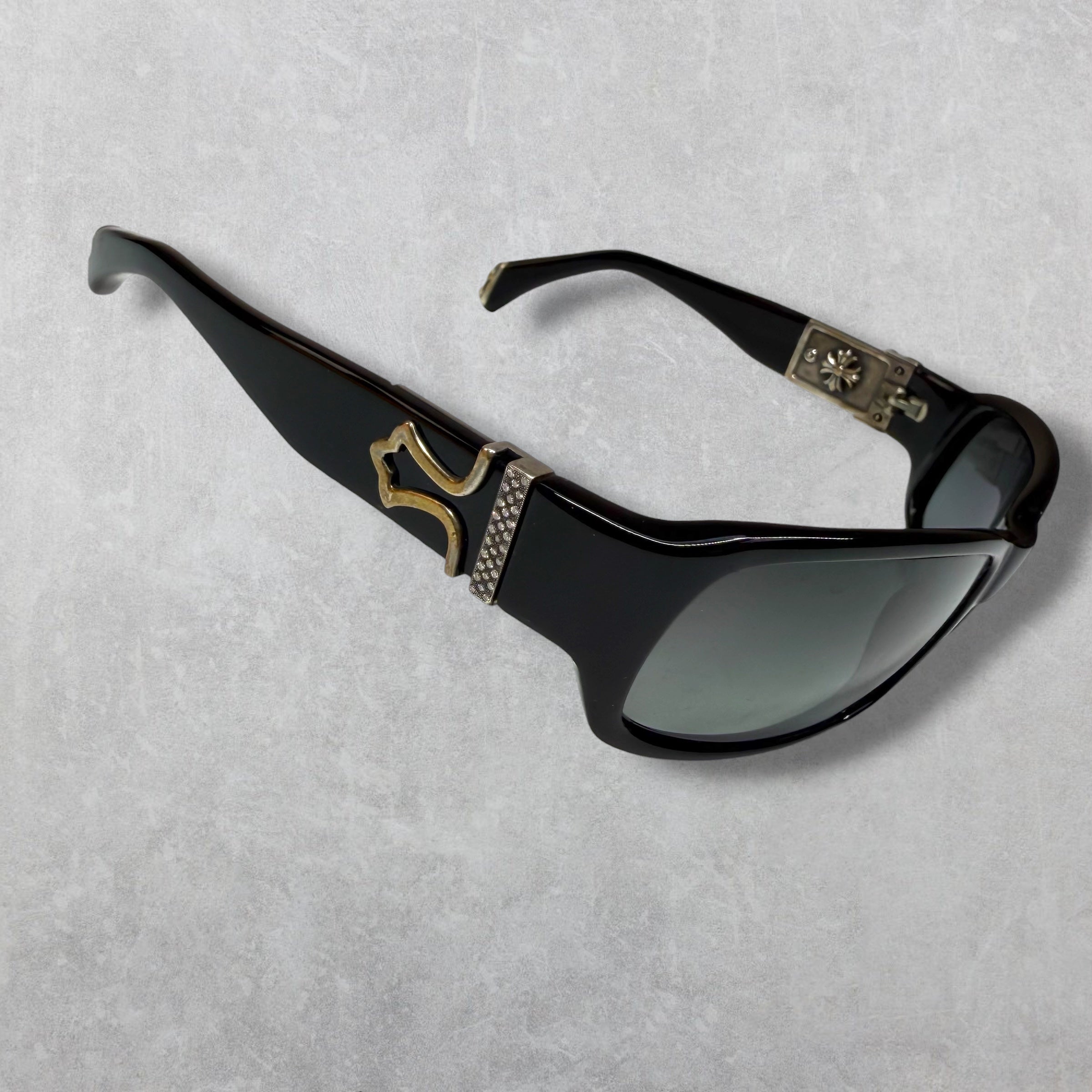 Vintage Chrome Hearts Fix 2 Diamond Sunglasses
