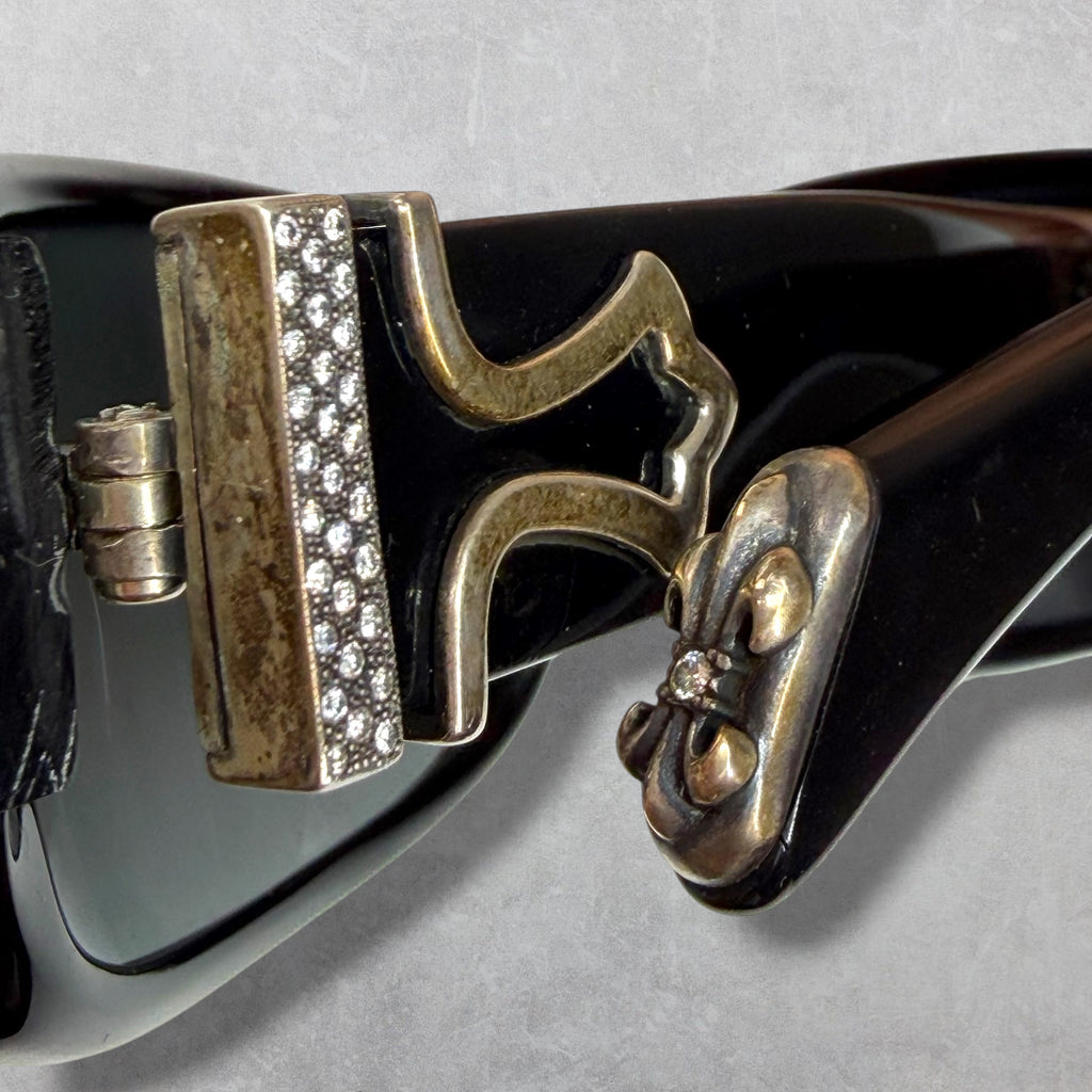 Vintage Chrome Hearts Fix 2 Diamond Sunglasses