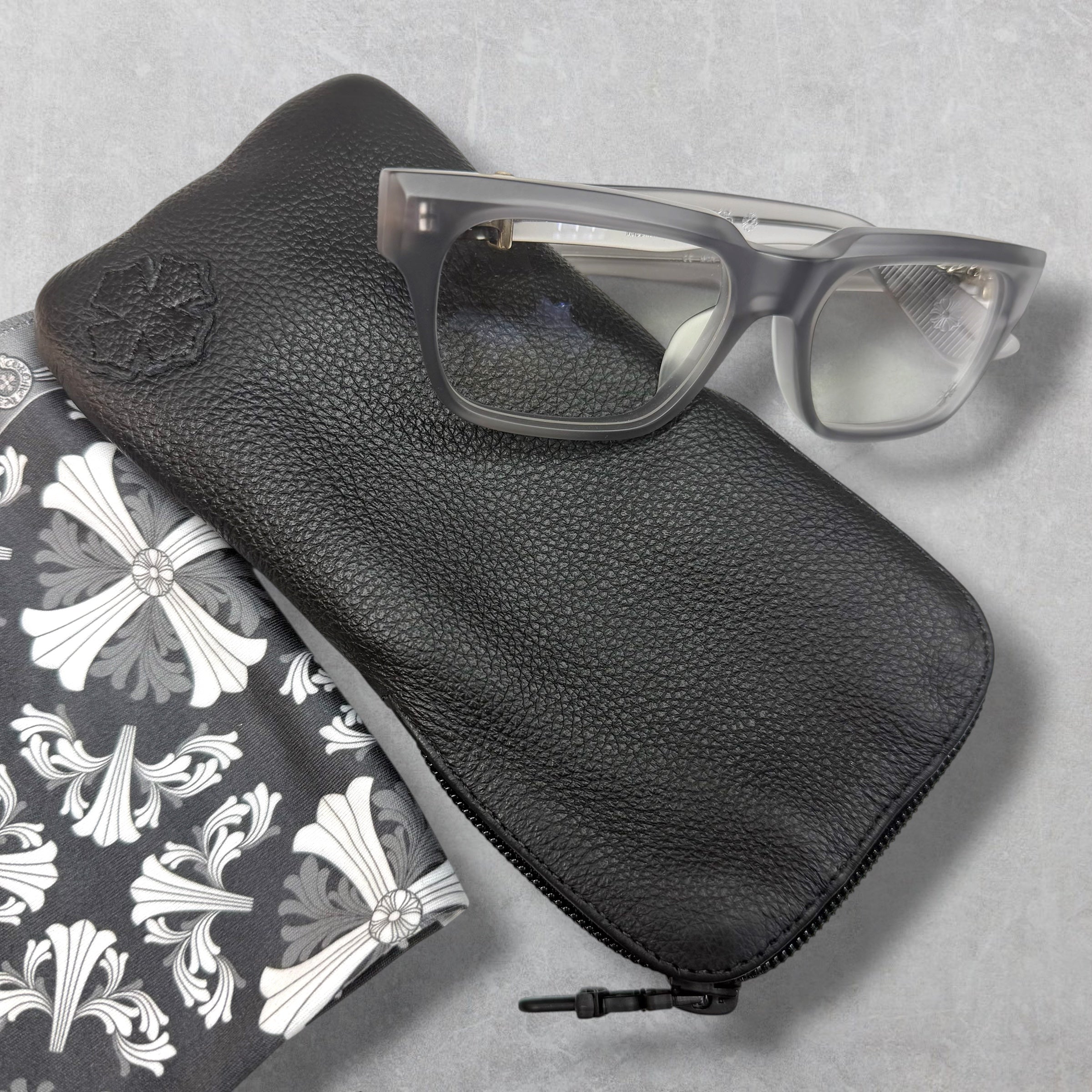 Chrome Hearts Vagillionaire I Matte Grey Glasses
