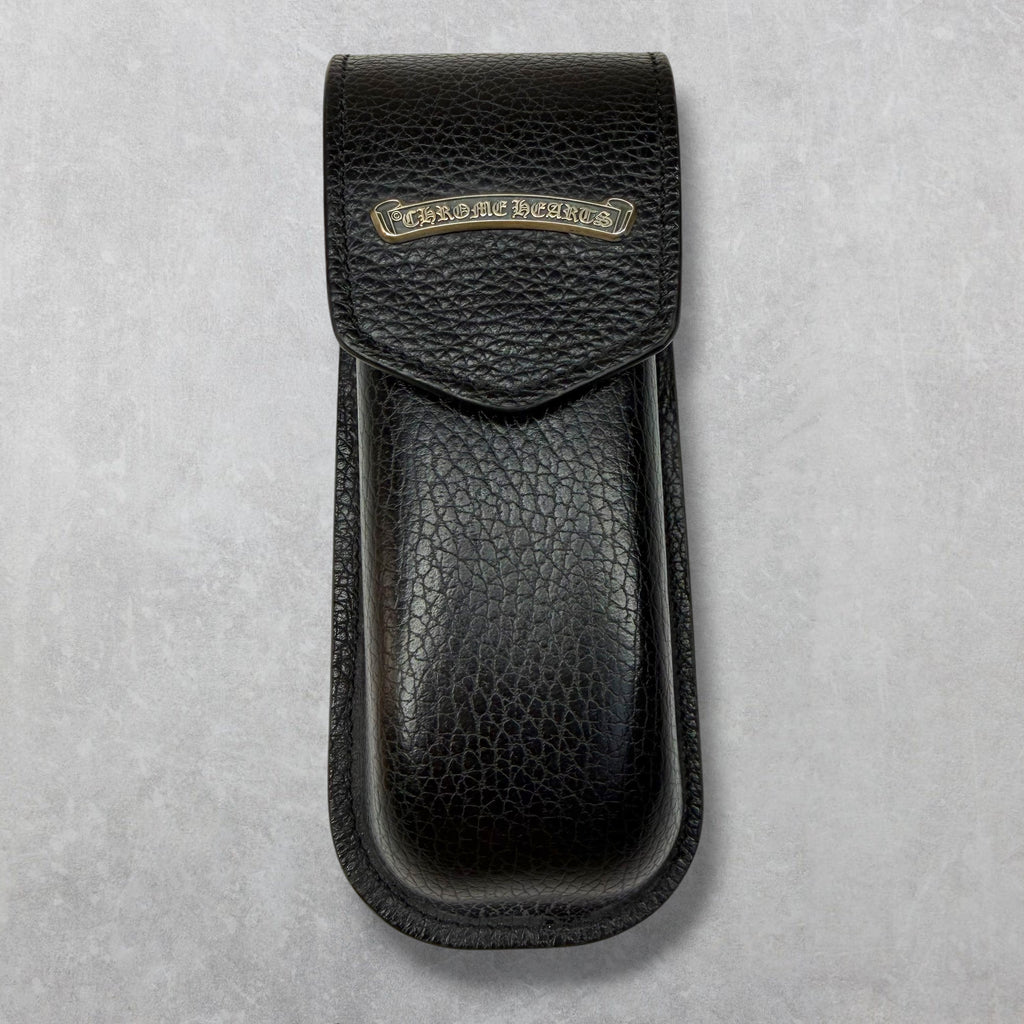 Chrome Hearts Silver Scroll Logo Coffin Glasses Case