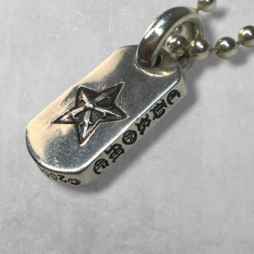 Chrome Hearts Tiny Star Dog Tag w/ Ball Chain