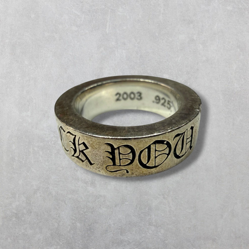 Chrome Hearts Fuck You 6MM Spacer Ring 3.5
