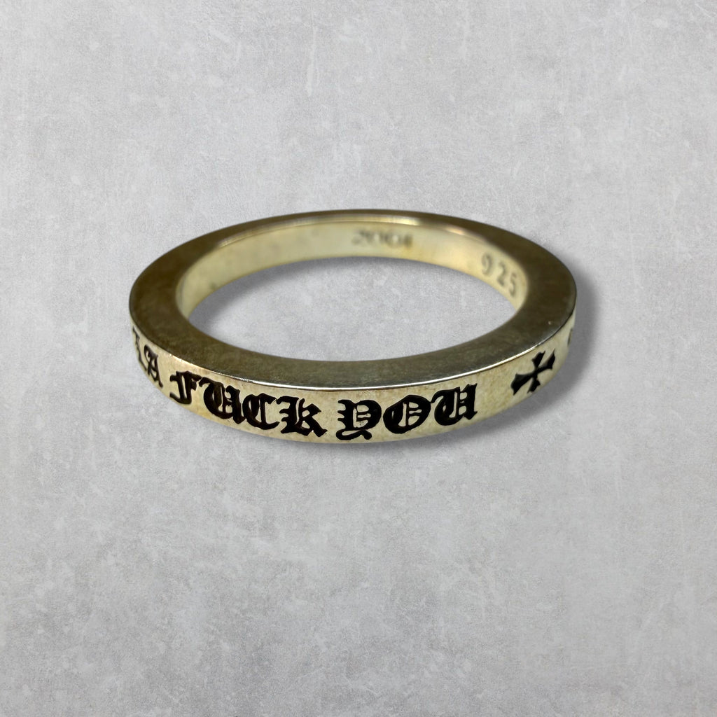 Chrome Hearts LA Fuck You 3MM Spacer Ring 11.5