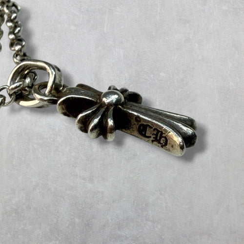 Chrome Hearts Baby Fat Cross w/ Roll Chain