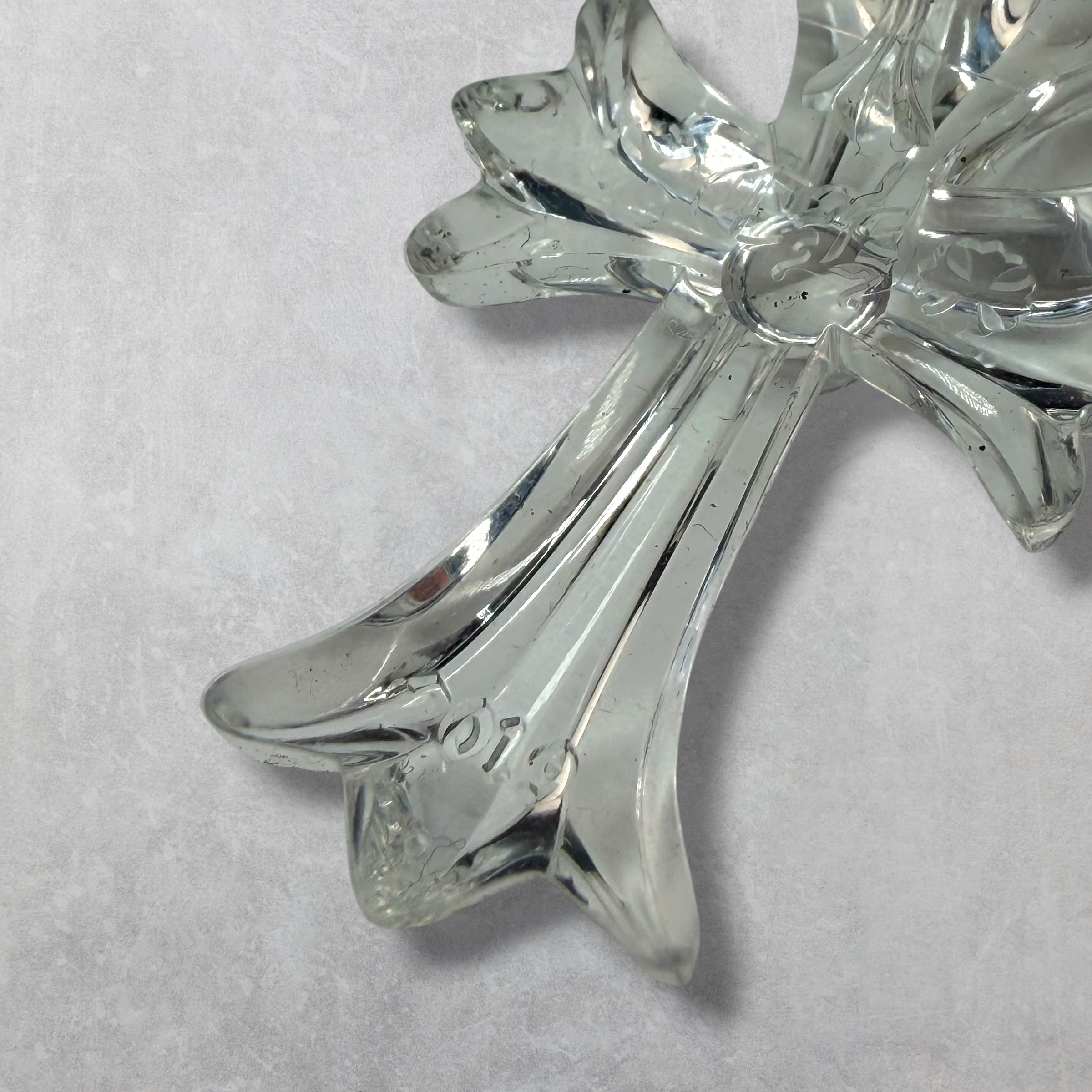 Chrome Hearts Transparent Silichrome Cross Necklace