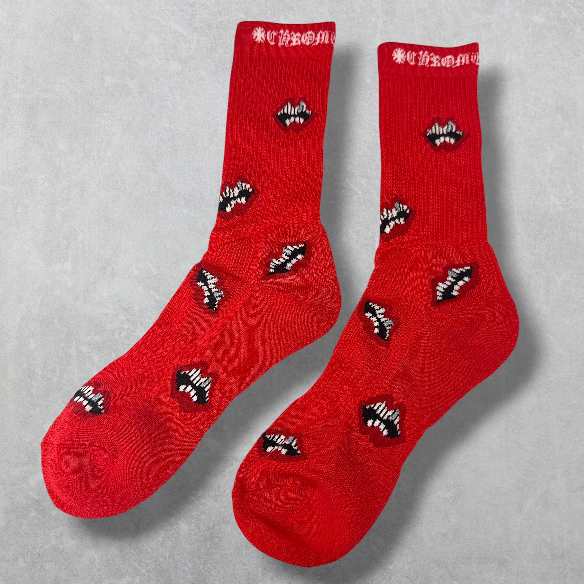 Chrome Hearts Matty Boy Chomper Socks Red
