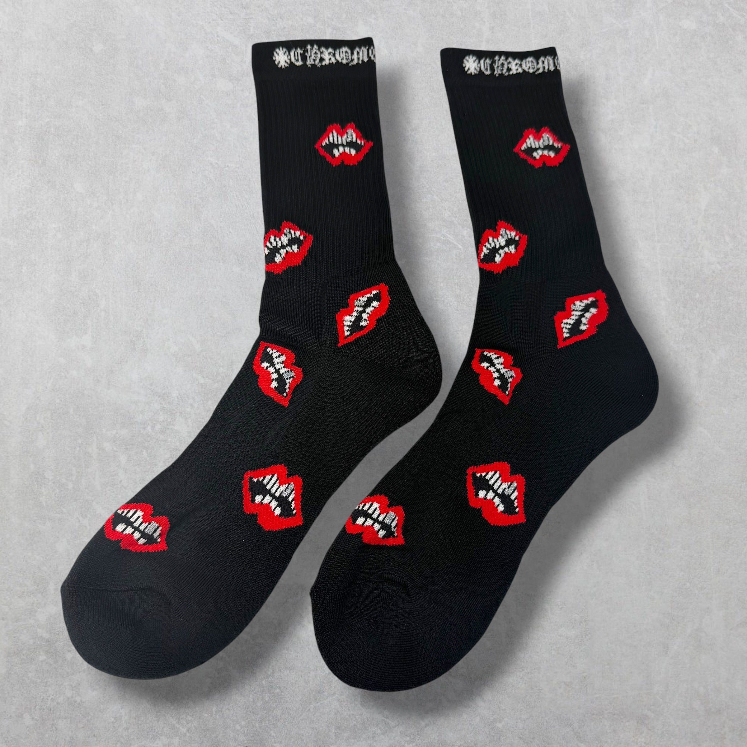 Chrome Hearts Matty Boy Chomper Socks Black