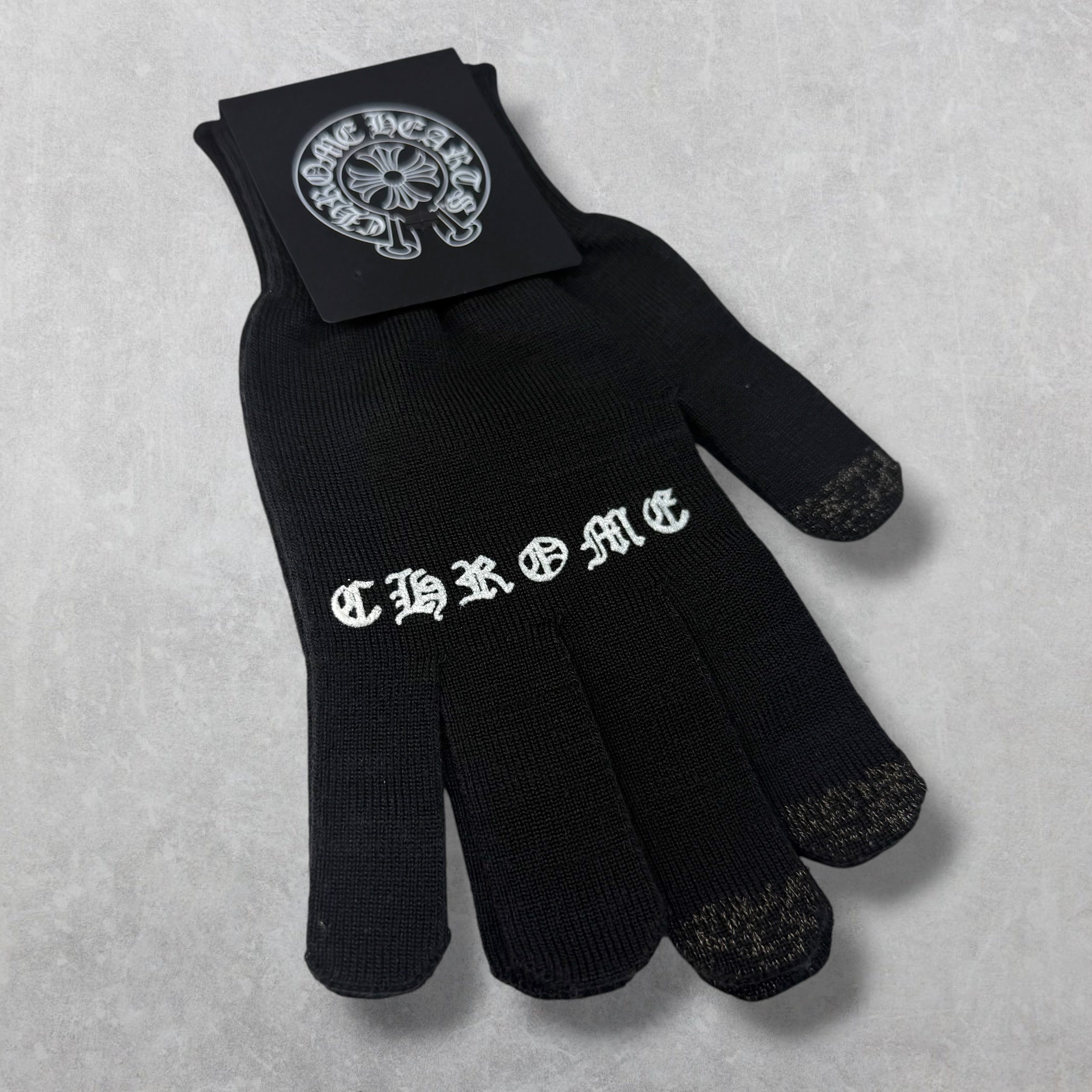 Chrome Hearts Black Work Gloves