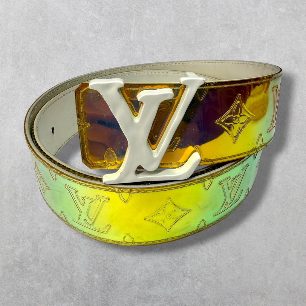 Louis Vuitton LV Shape Monogram 4MM Prism Belt 32 (90)
