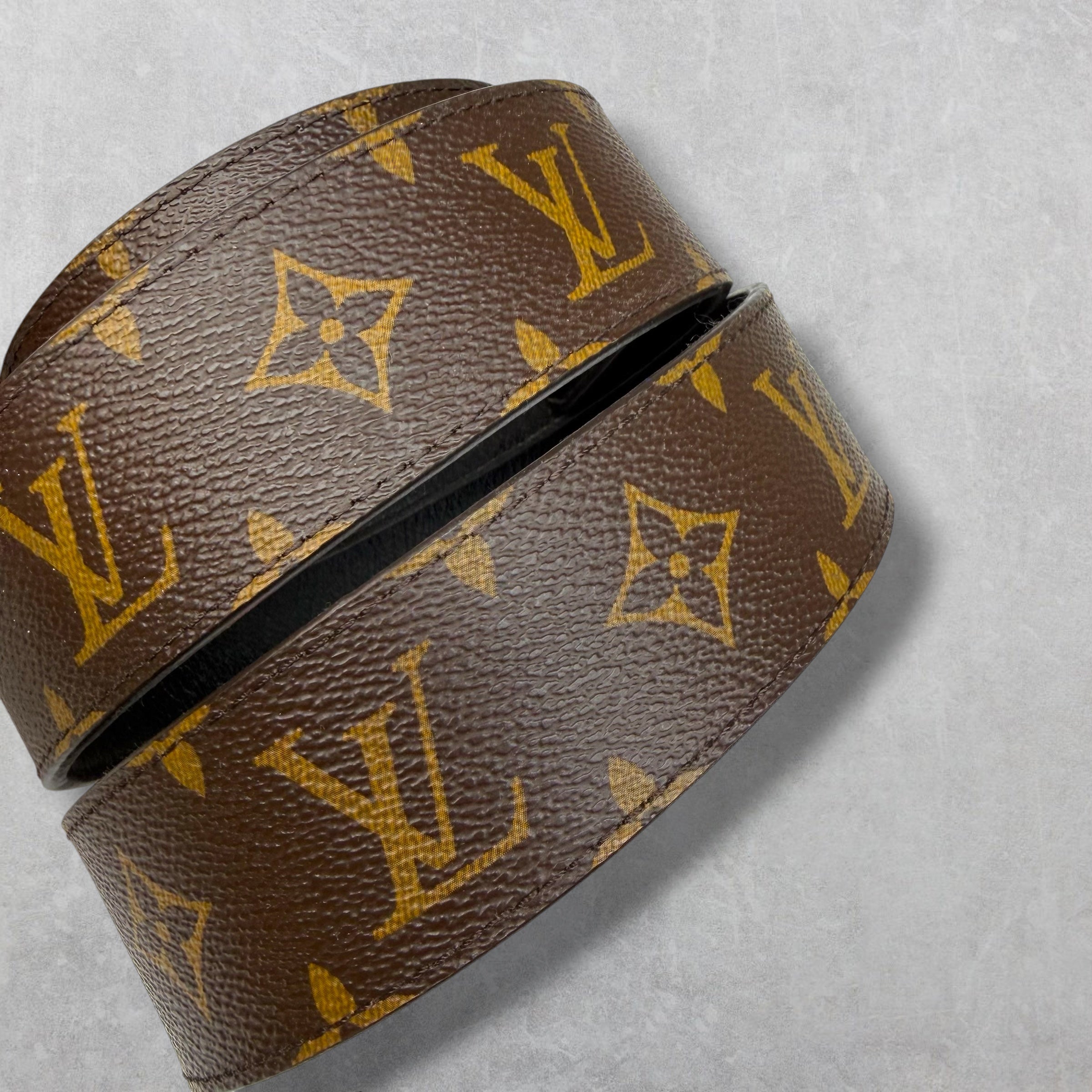 Louis Vuitton Orange LV Shape 40MM Monogram Belt 34 (95)