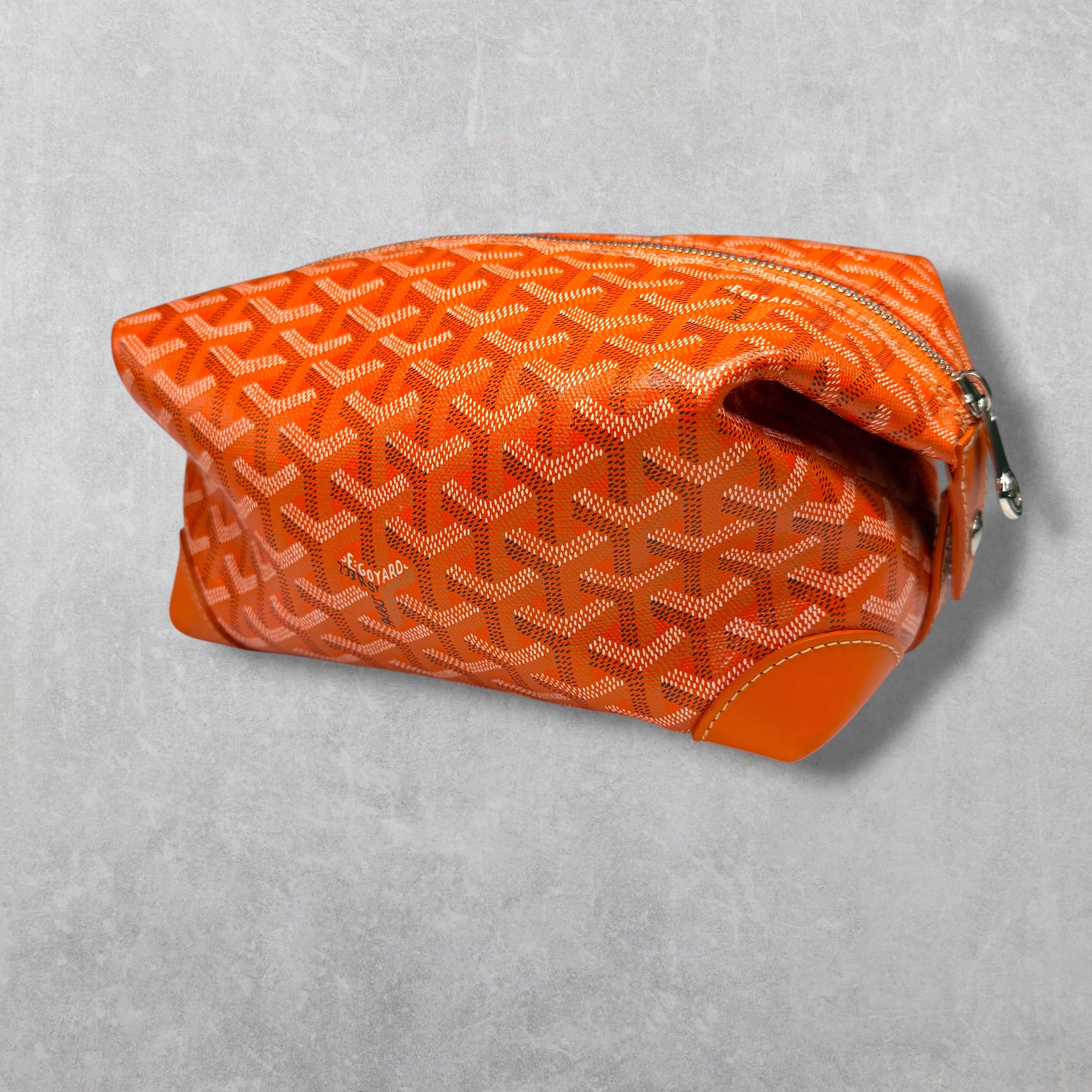 Goyard Orange Bowling 25 Toiletry Bag