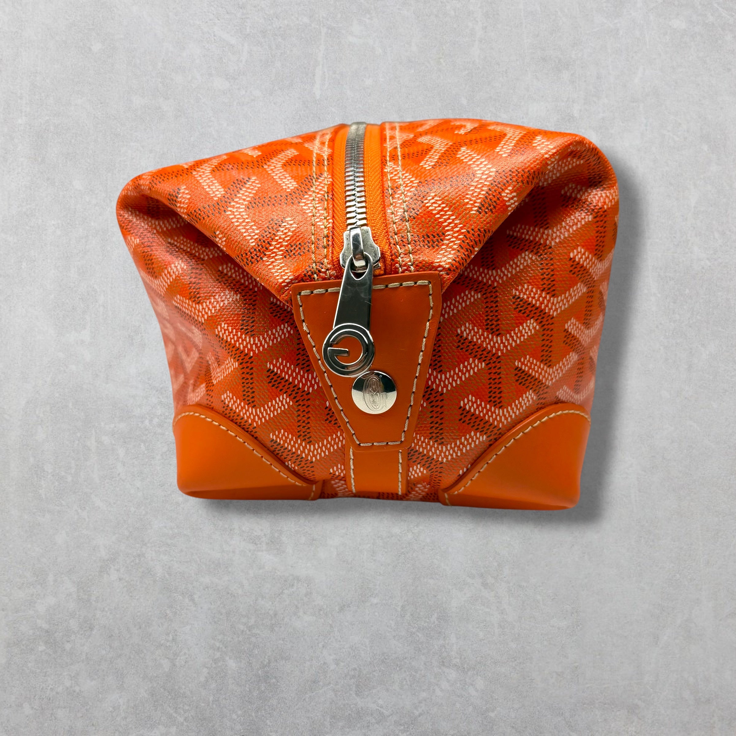 Goyard Orange Bowling 25 Toiletry Bag
