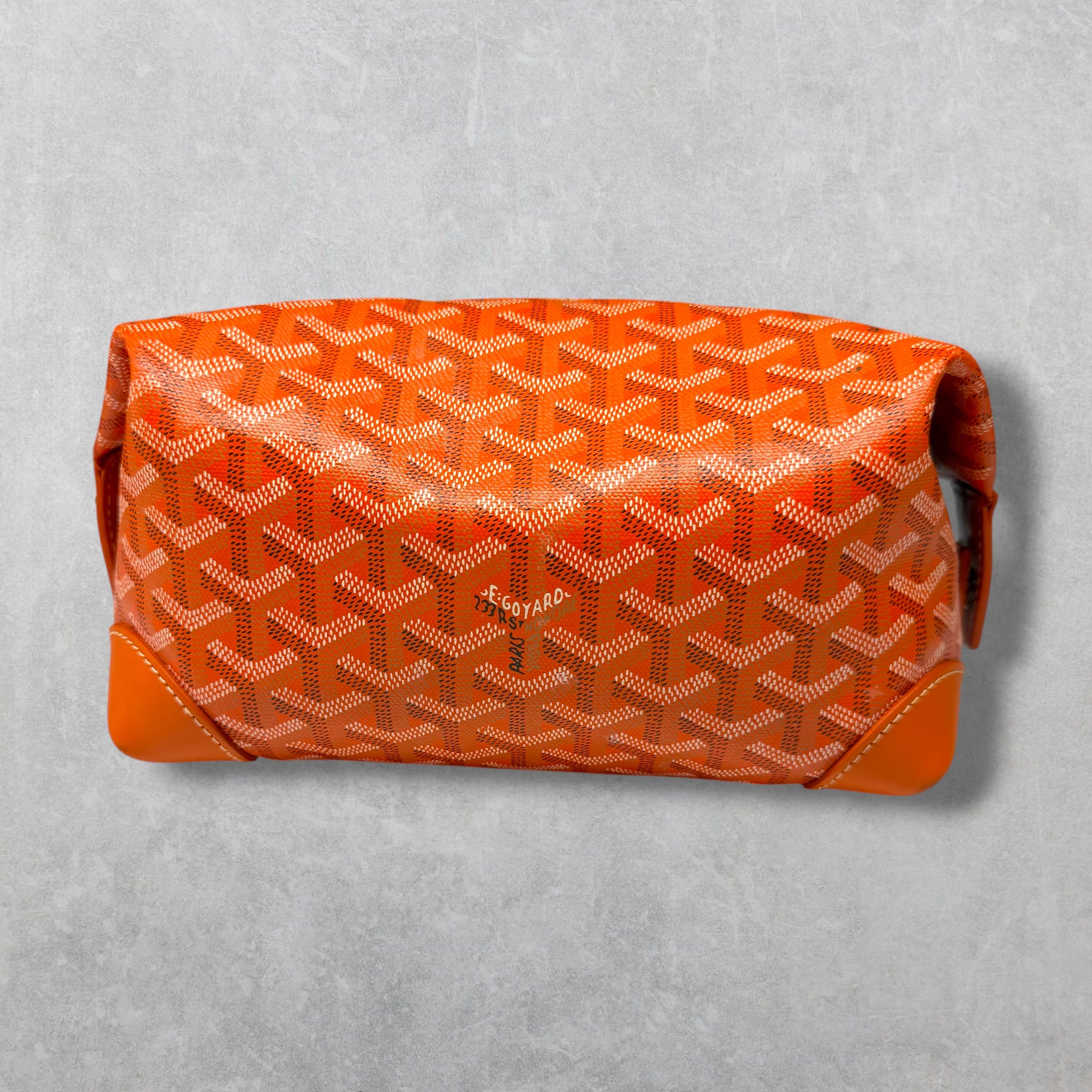 Goyard Orange Bowling 25 Toiletry Bag