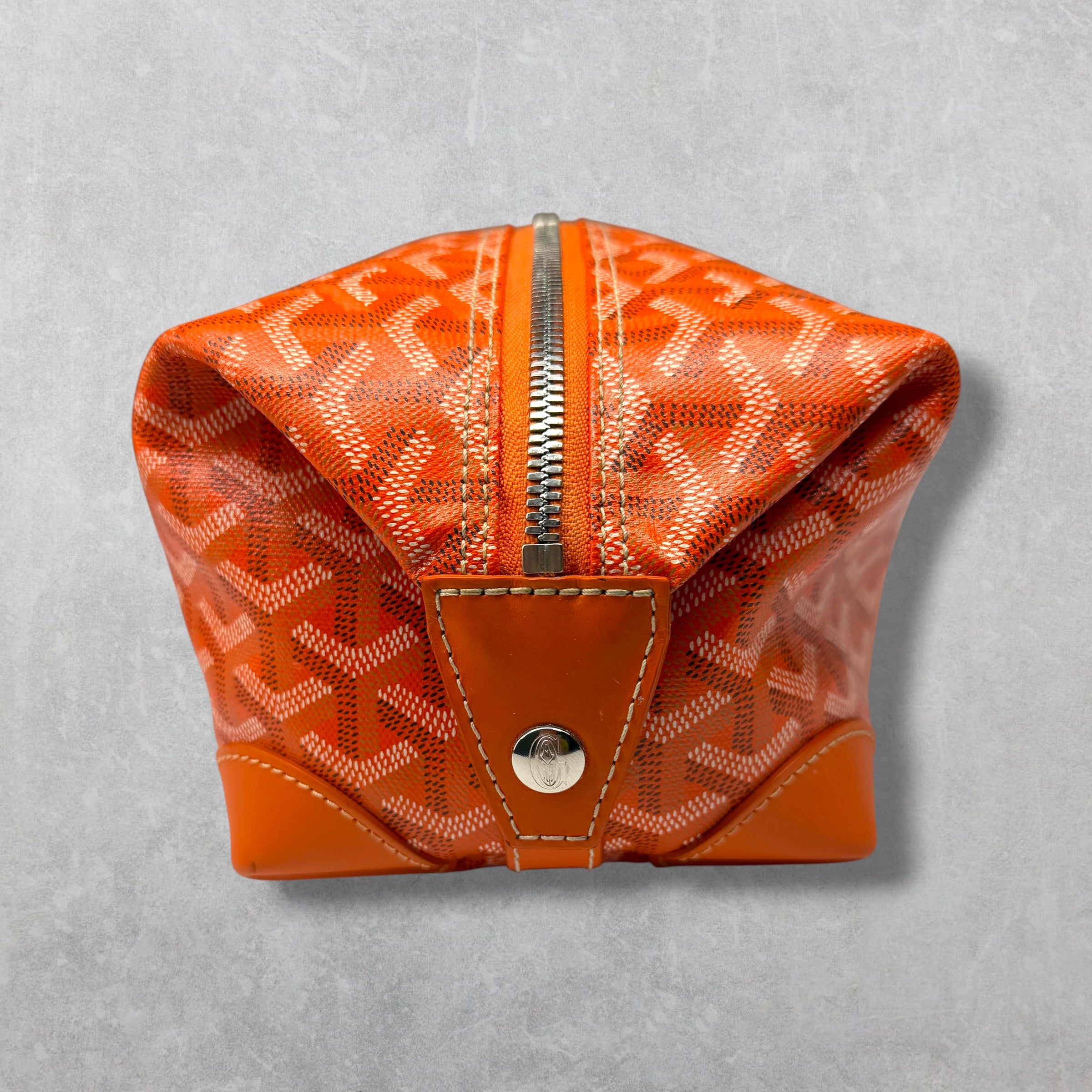 Goyard Orange Bowling 25 Toiletry Bag