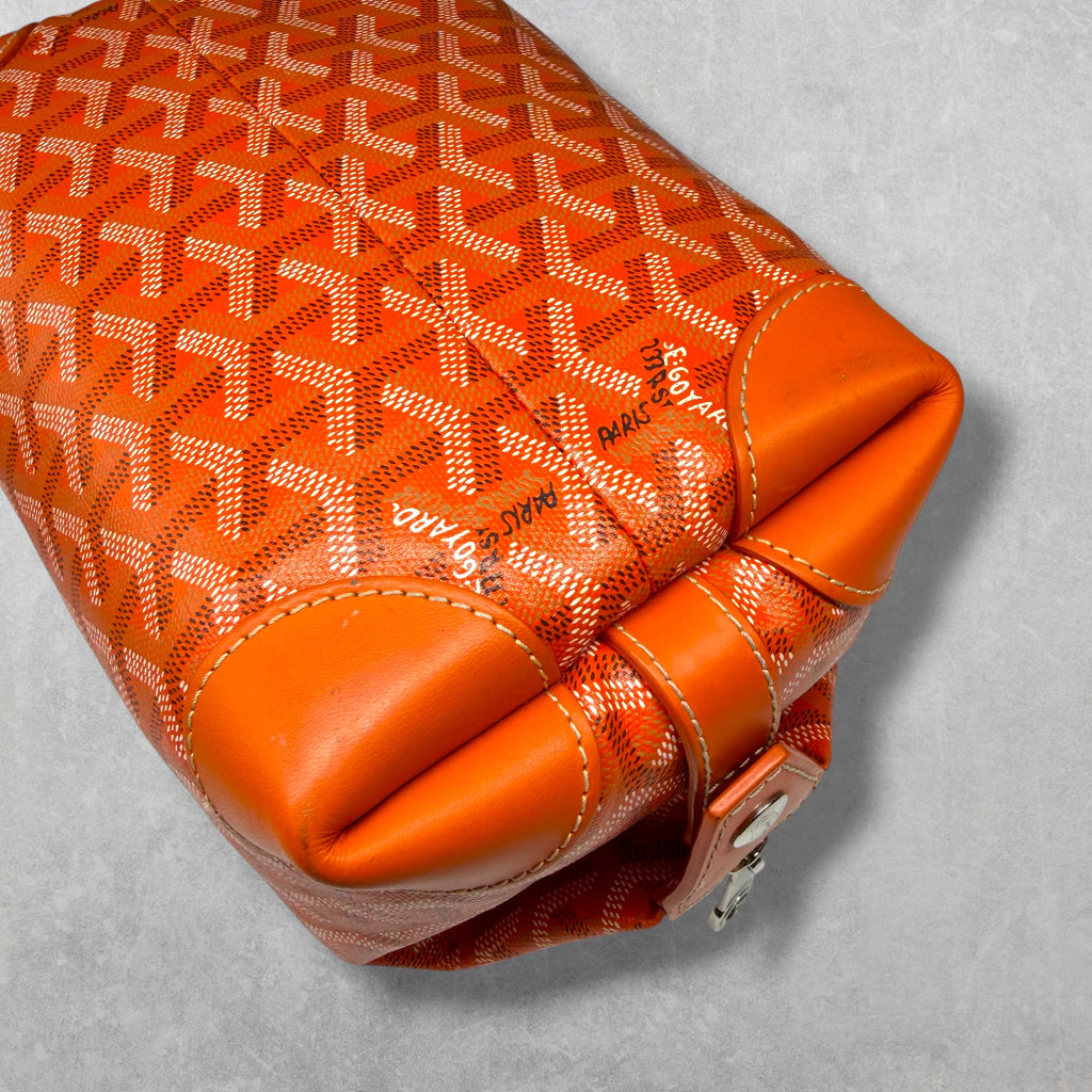 Goyard Orange Bowling 25 Toiletry Bag