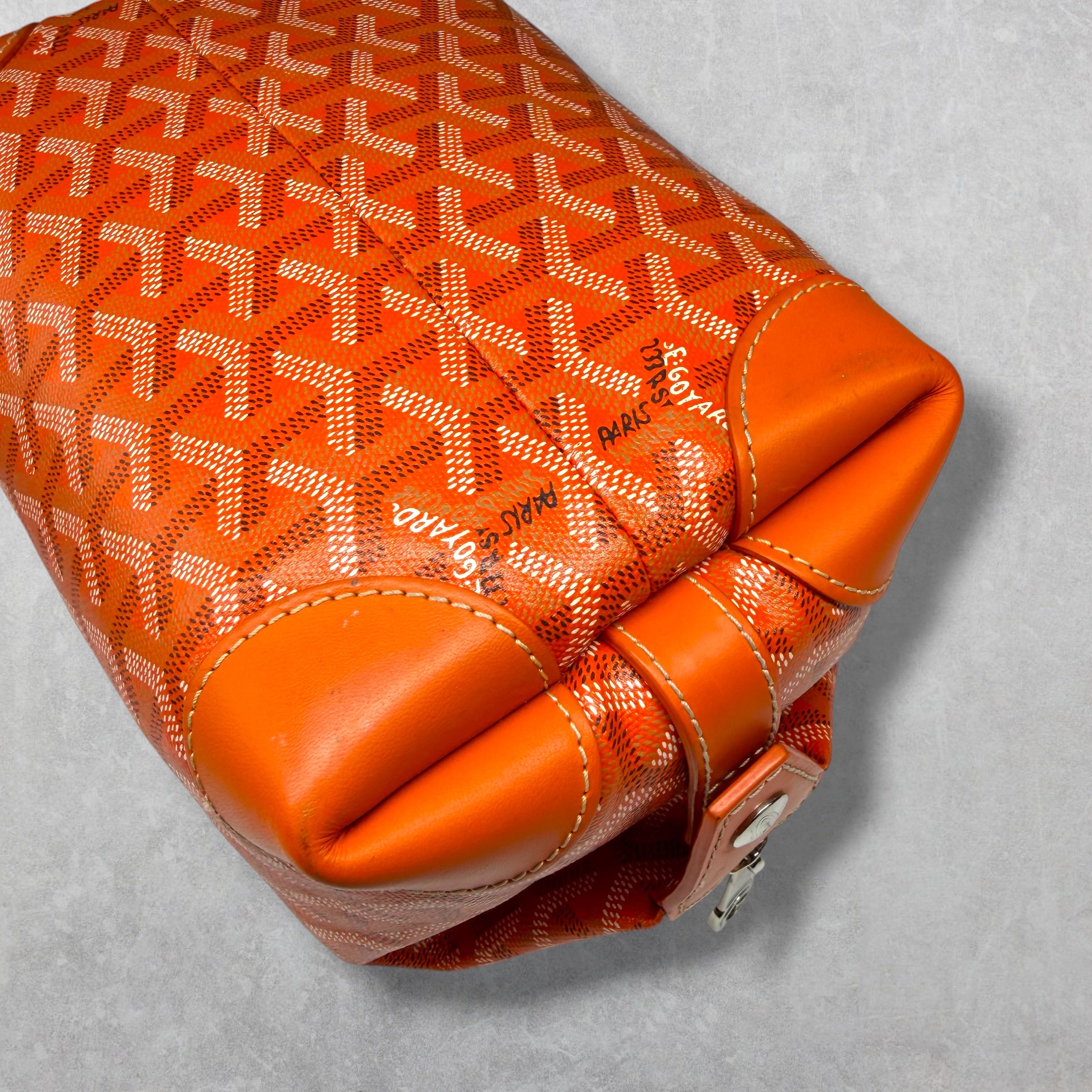 Goyard Orange Bowling 25 Toiletry Bag