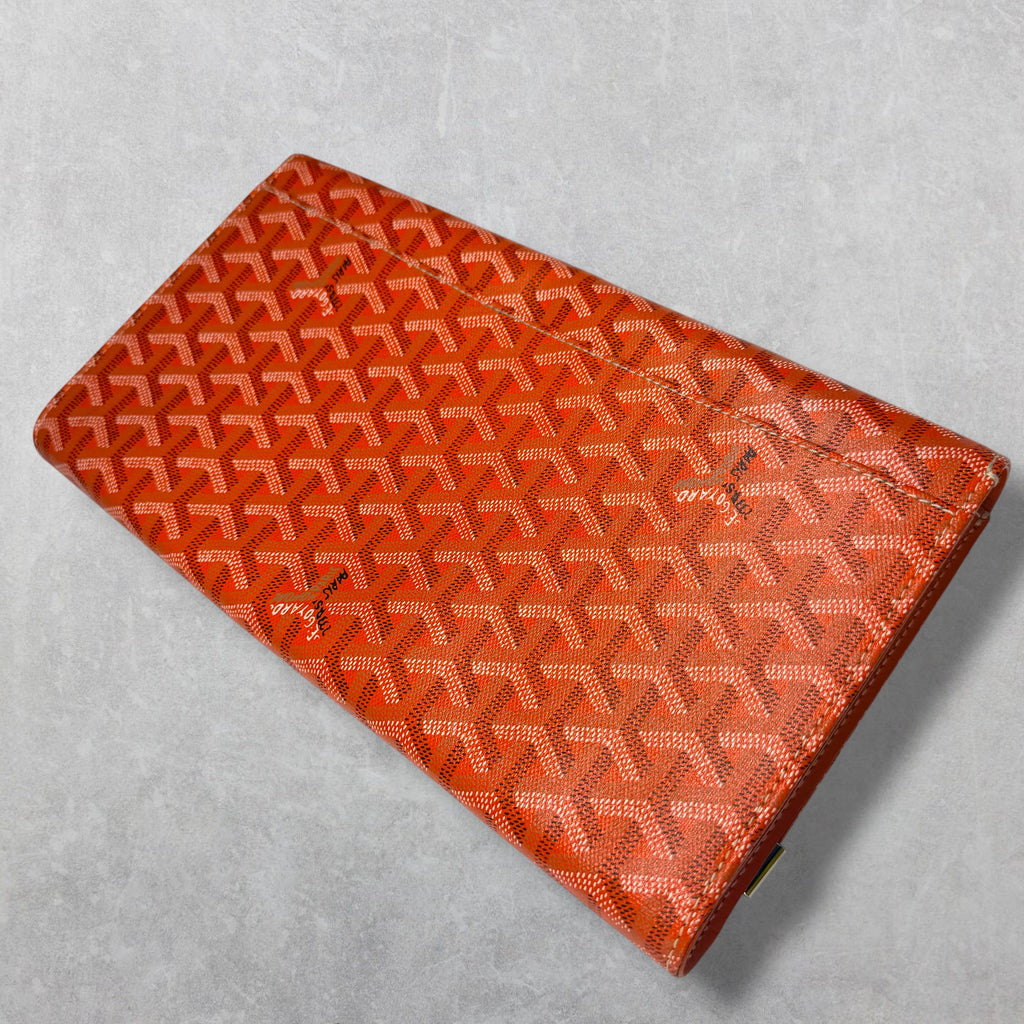 Goyard Orange Monte Carlo Bois Clutch