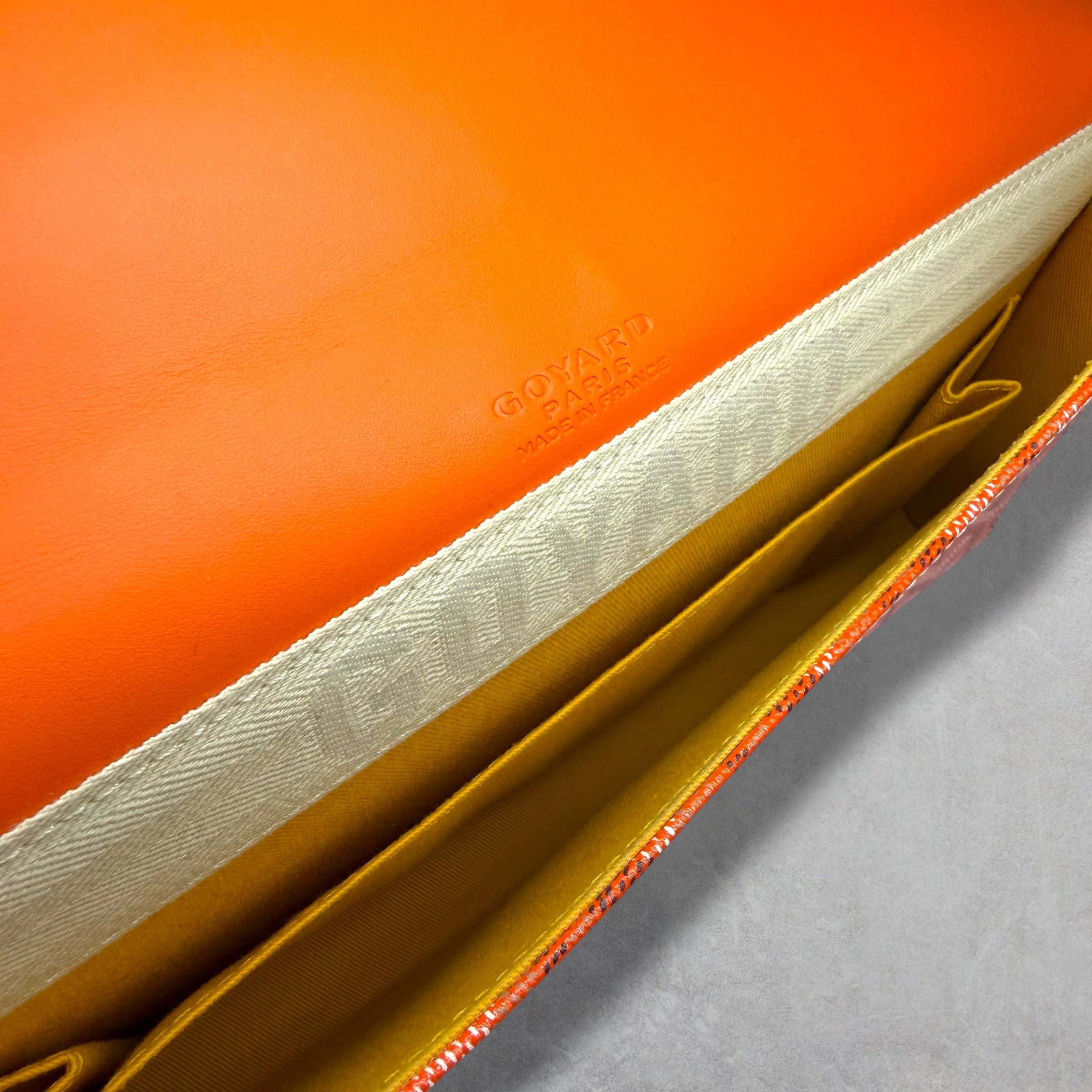Goyard Orange Monte Carlo Bois Clutch