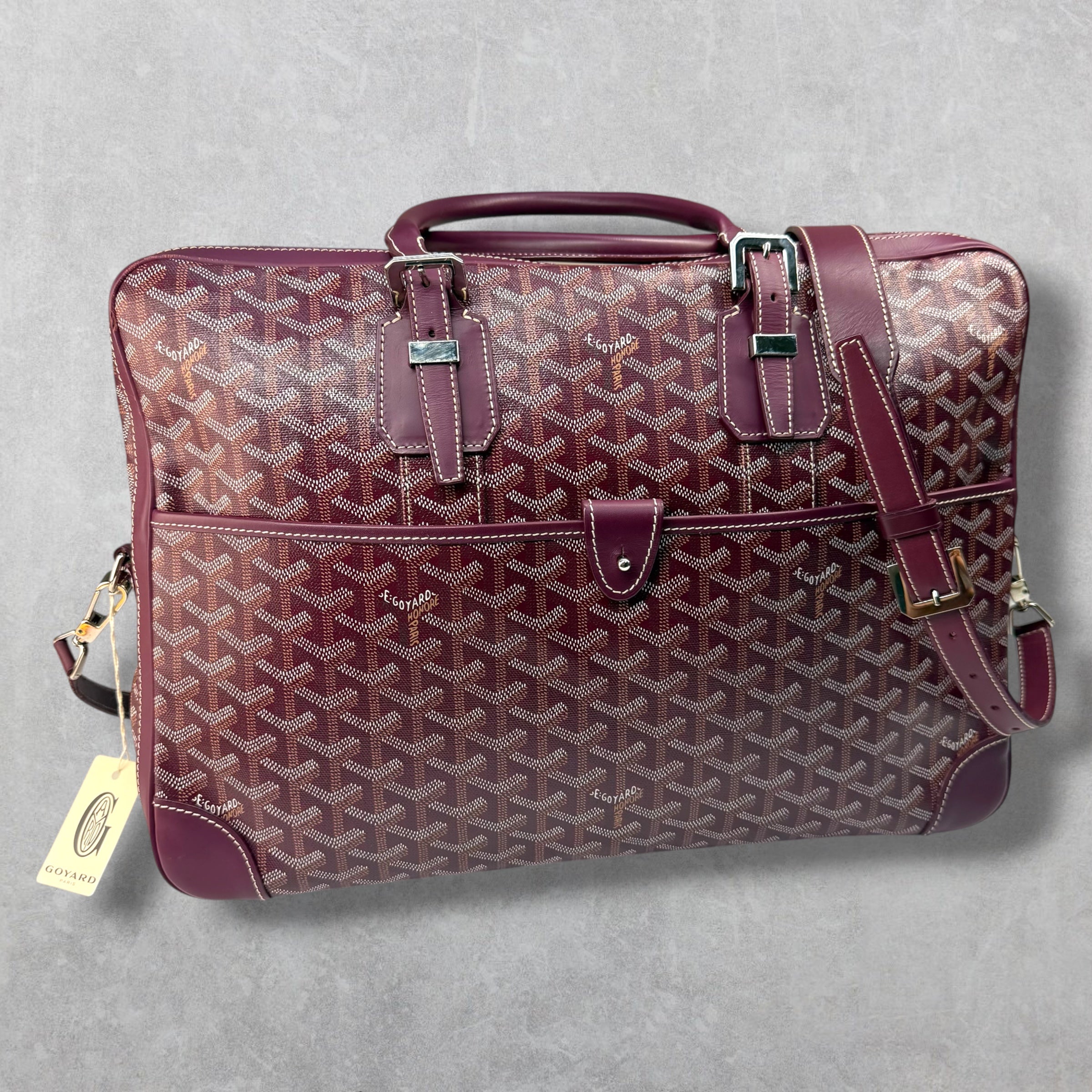 Goyard Bordeaux Ambassade PM w/ Cuir MM Strap