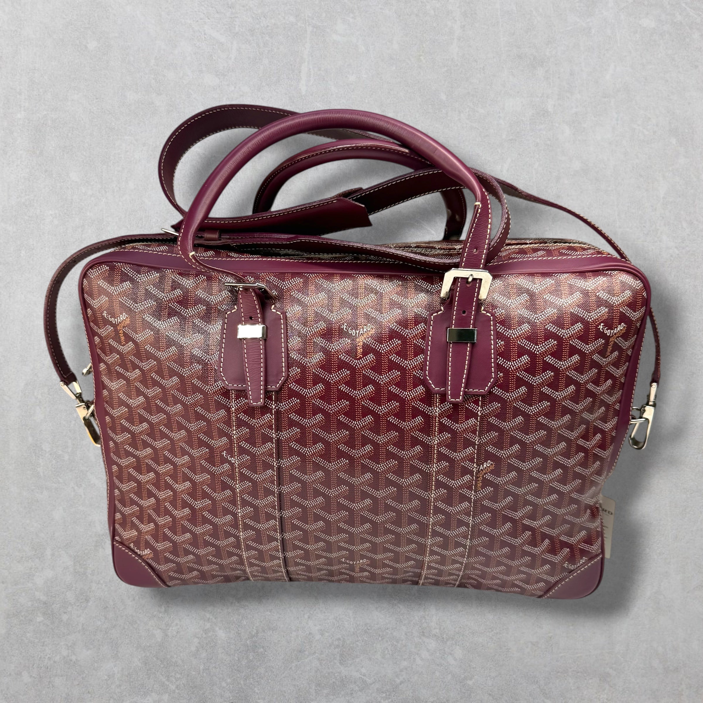 Goyard Bordeaux Ambassade PM w/ Cuir MM Strap
