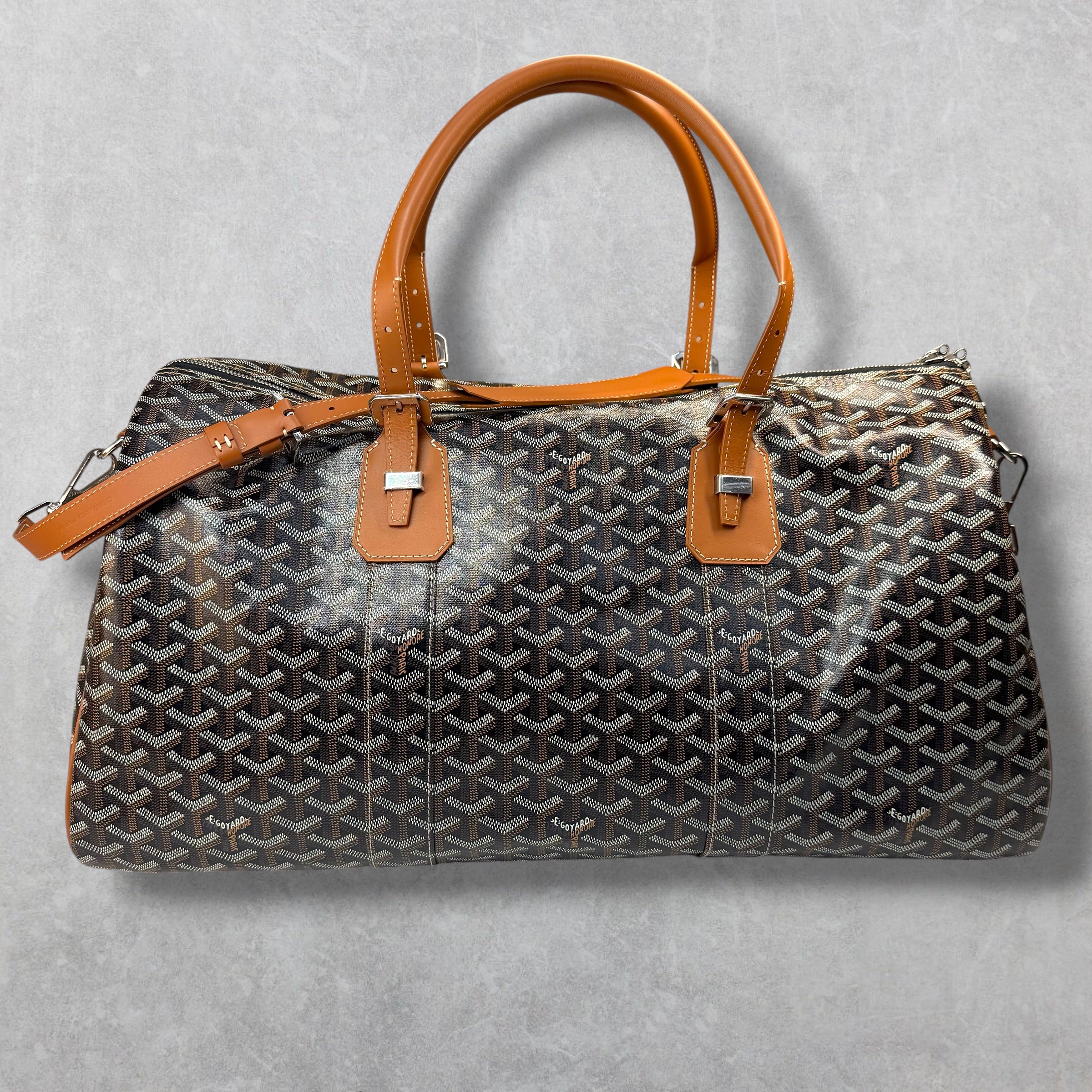 Goyard Boston 50 Duffle w/ Cuir MM Strap