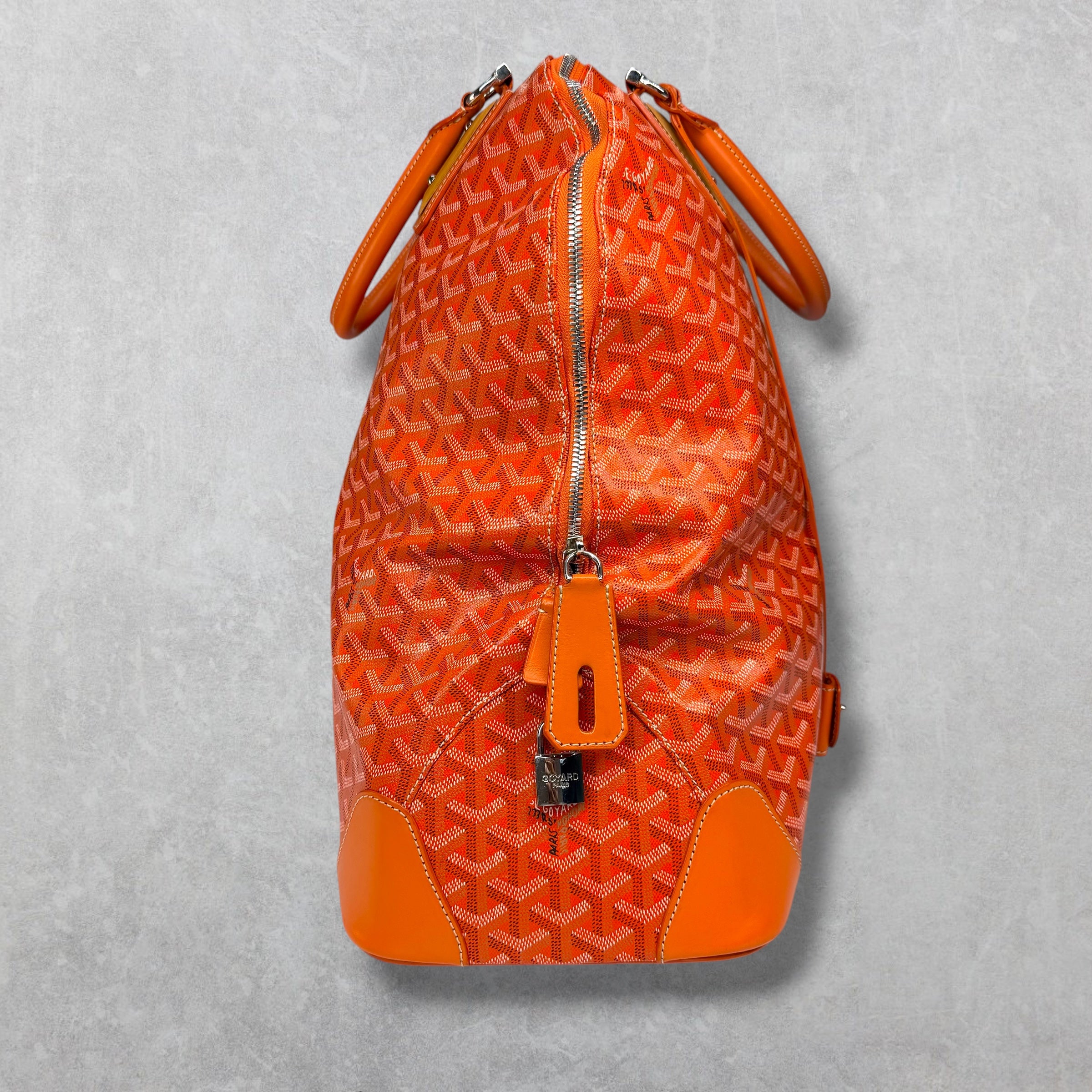 Goyard Orange Sac Vendome Toil Travel Bag