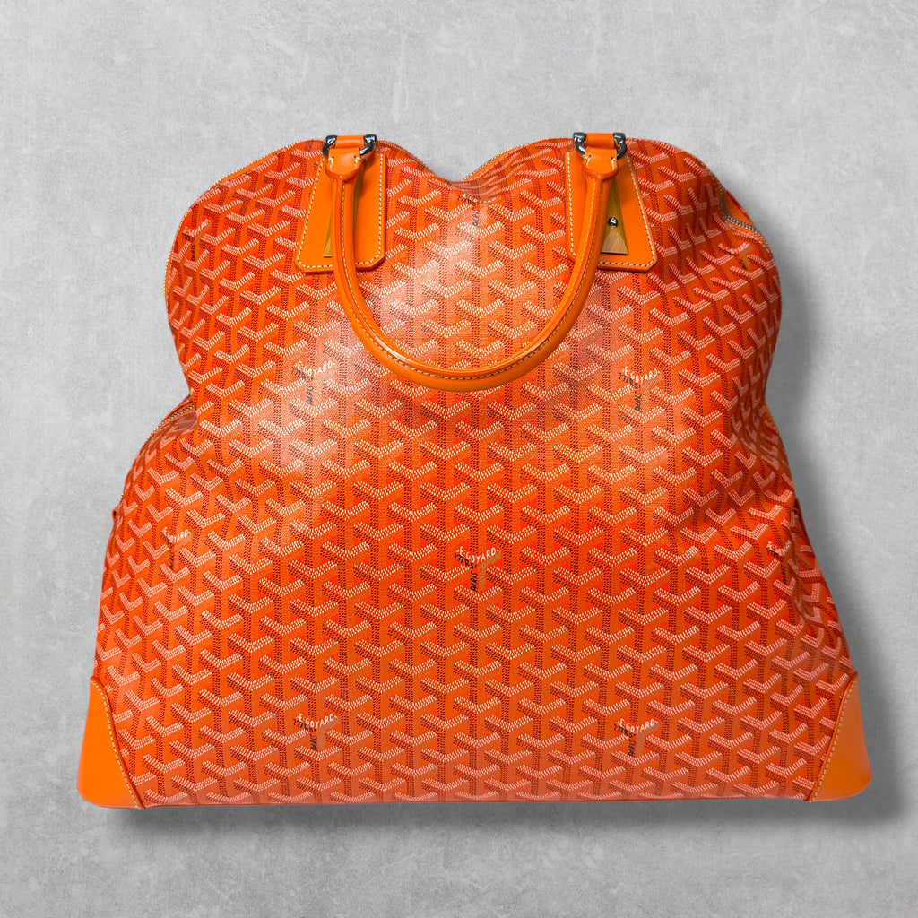 Goyard Orange Sac Vendome Toil Travel Bag