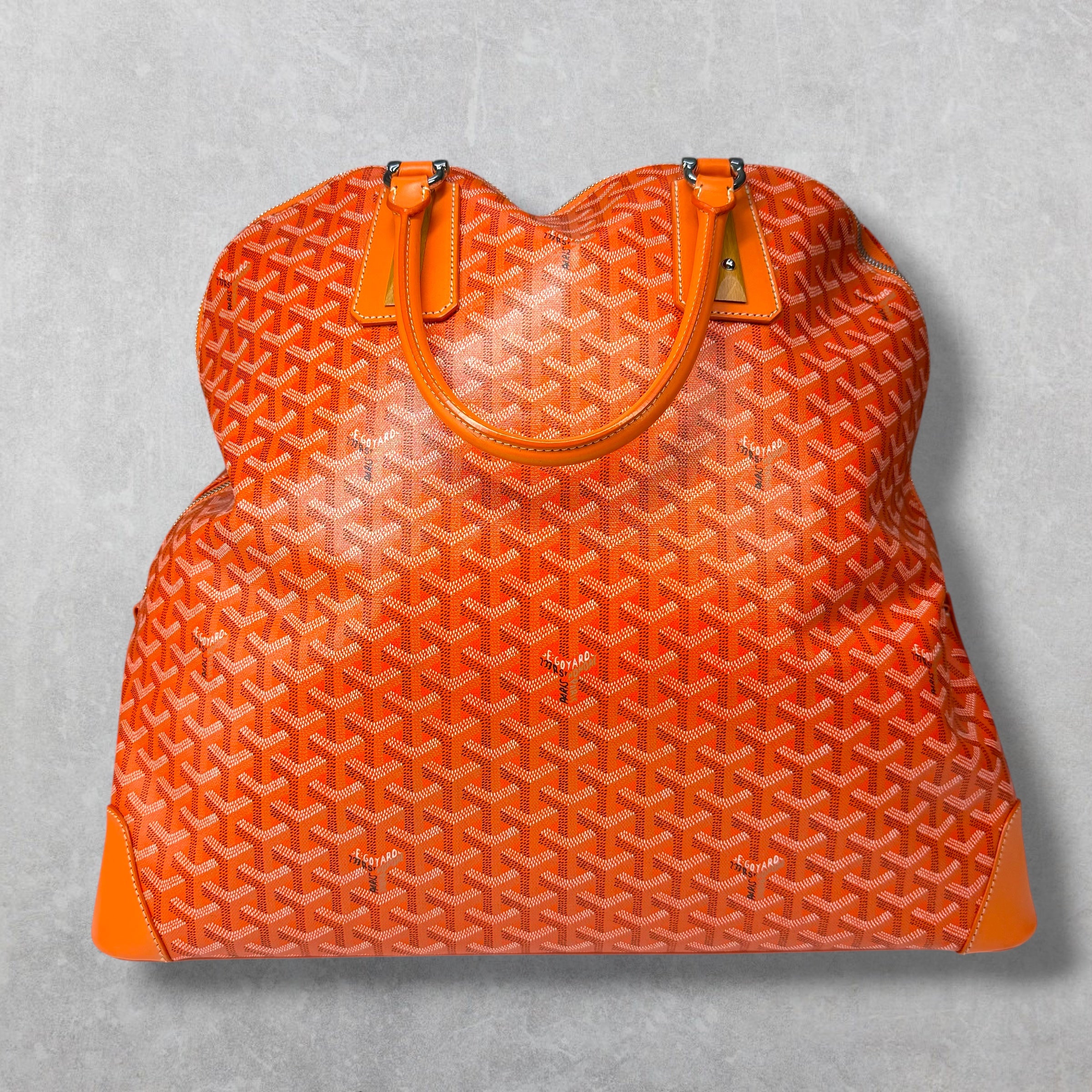 Goyard Orange Sac Vendome Toil Travel Bag