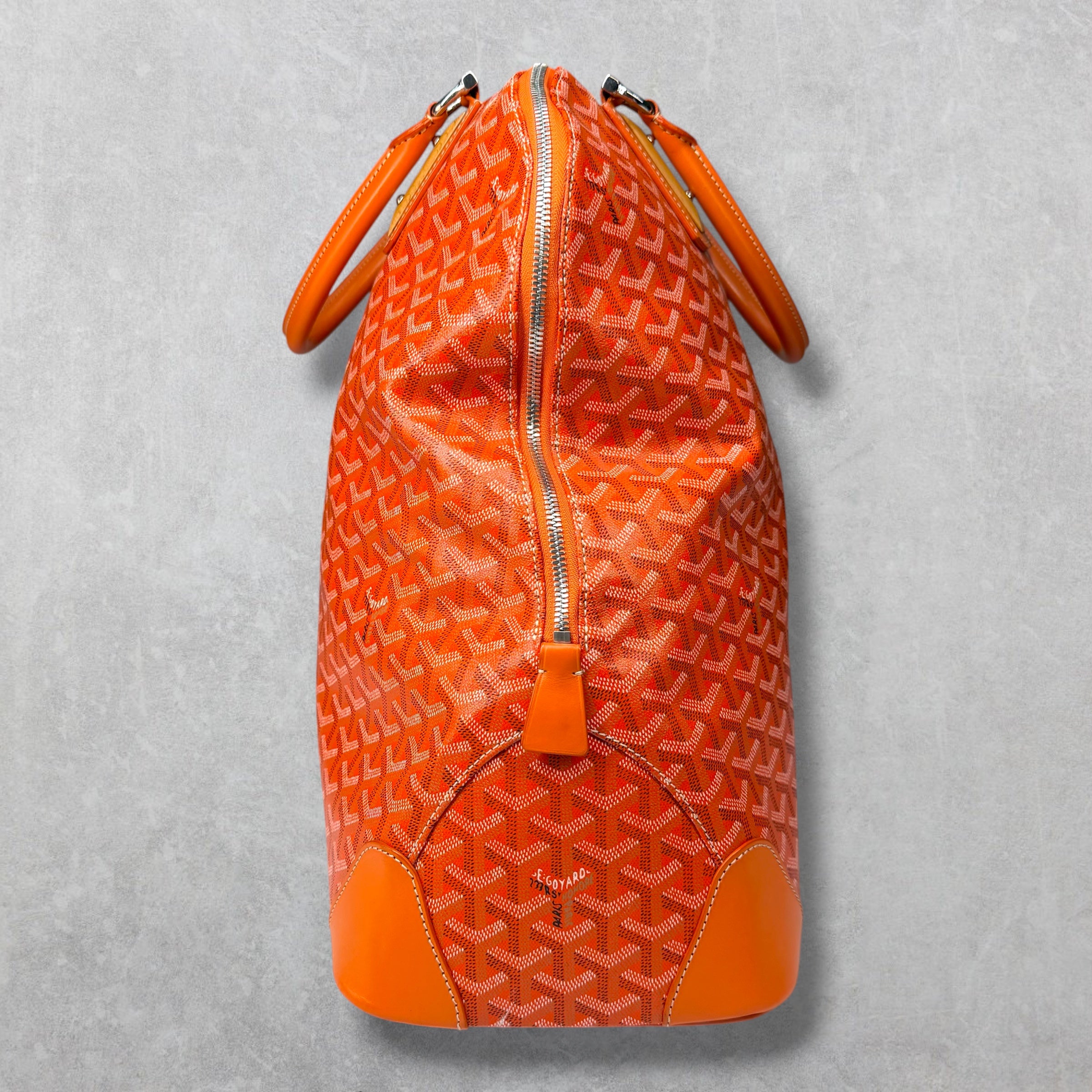 Goyard Orange Sac Vendome Toil Travel Bag