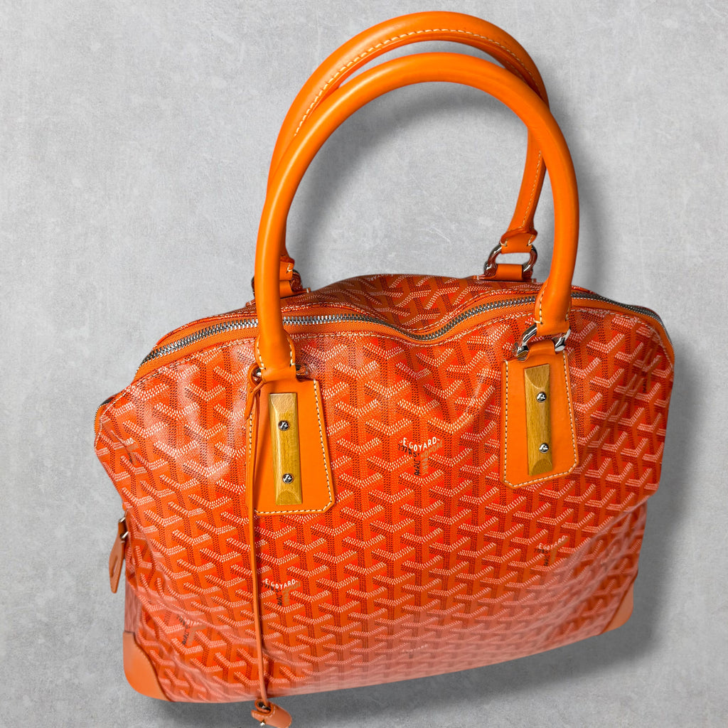 Goyard Orange Sac Vendome Toil Travel Bag