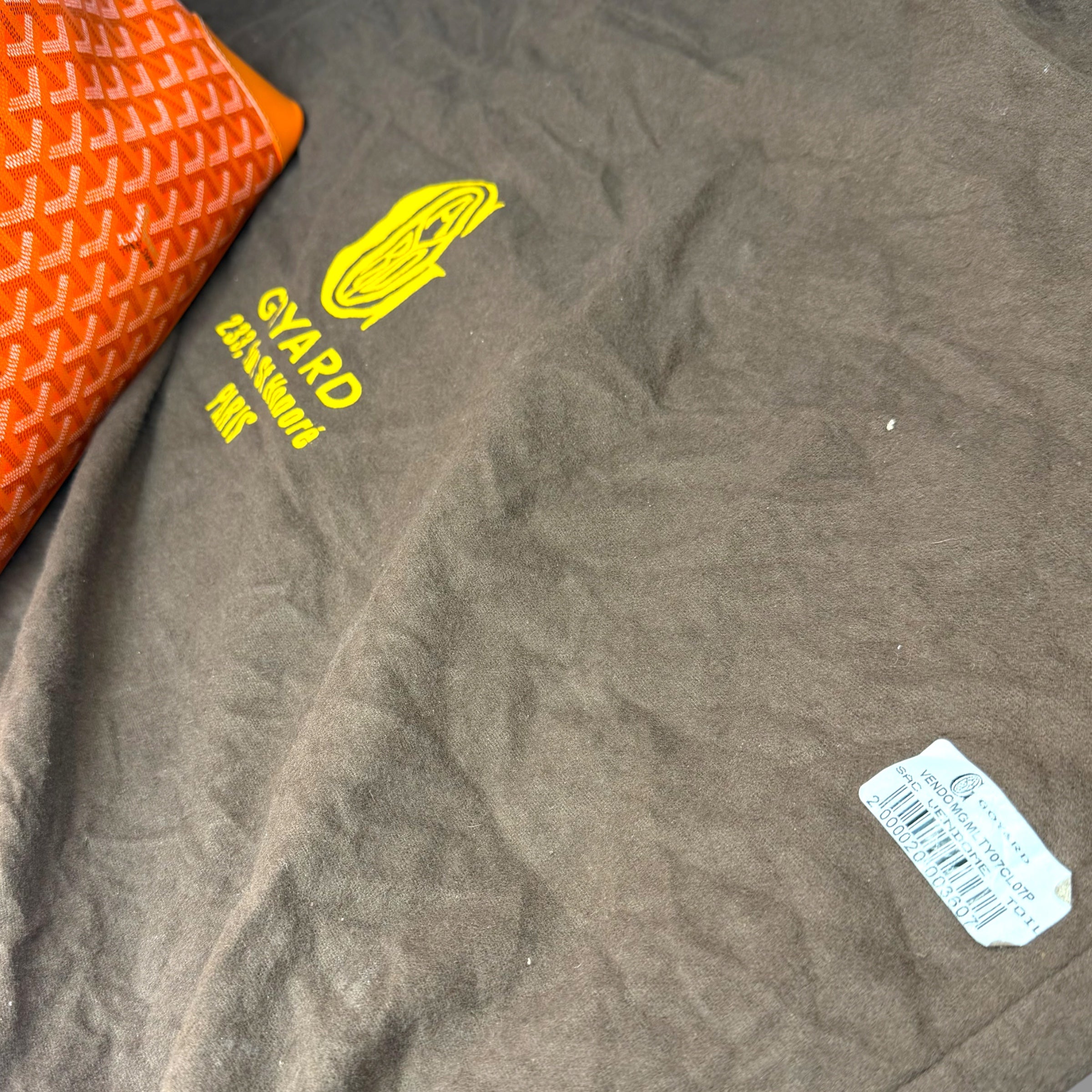 Goyard Orange Sac Vendome Toil Travel Bag