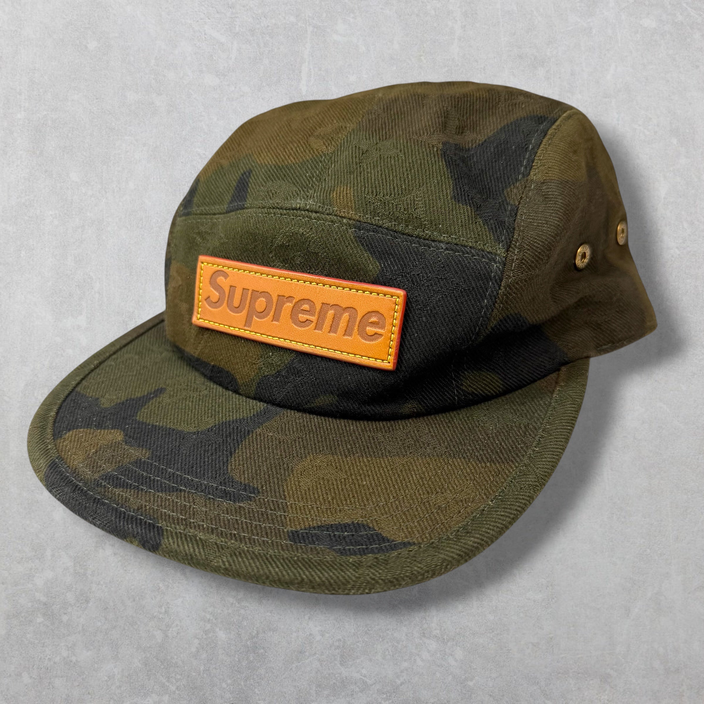 Louis Vuitton Supreme Camo Camp Cap