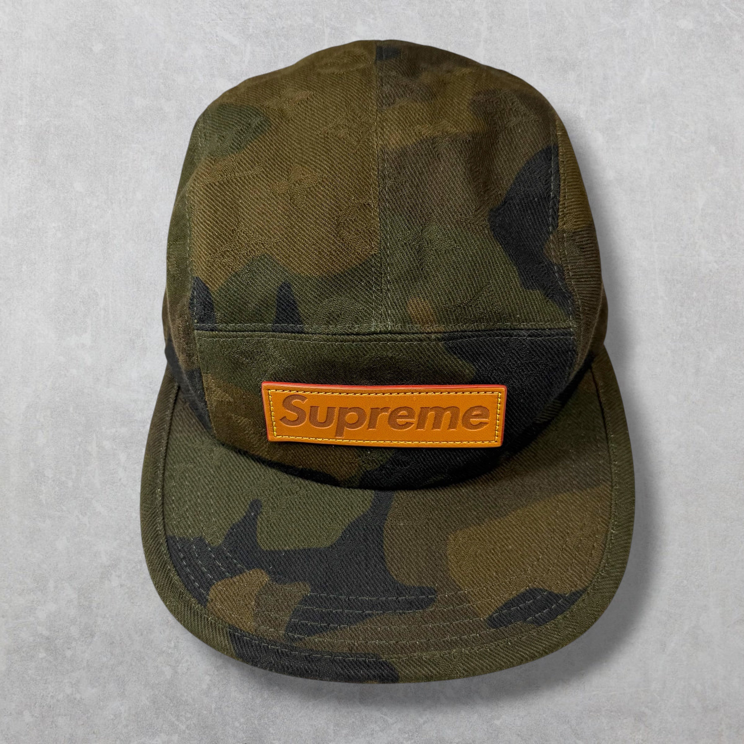 Louis Vuitton Supreme Camo Camp Cap