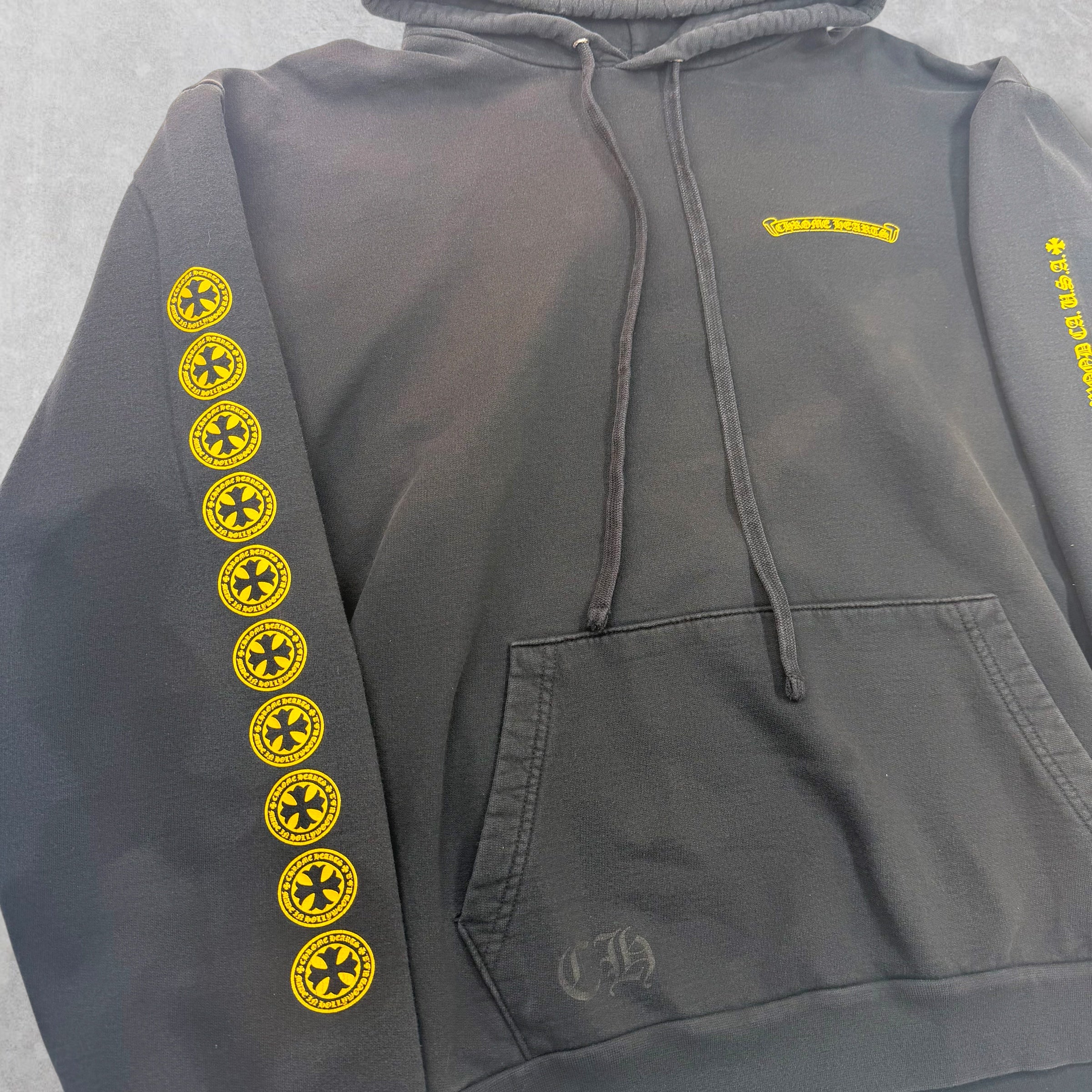 Chrome Hearts Yellow Plus Logo Online Hoodie XXL