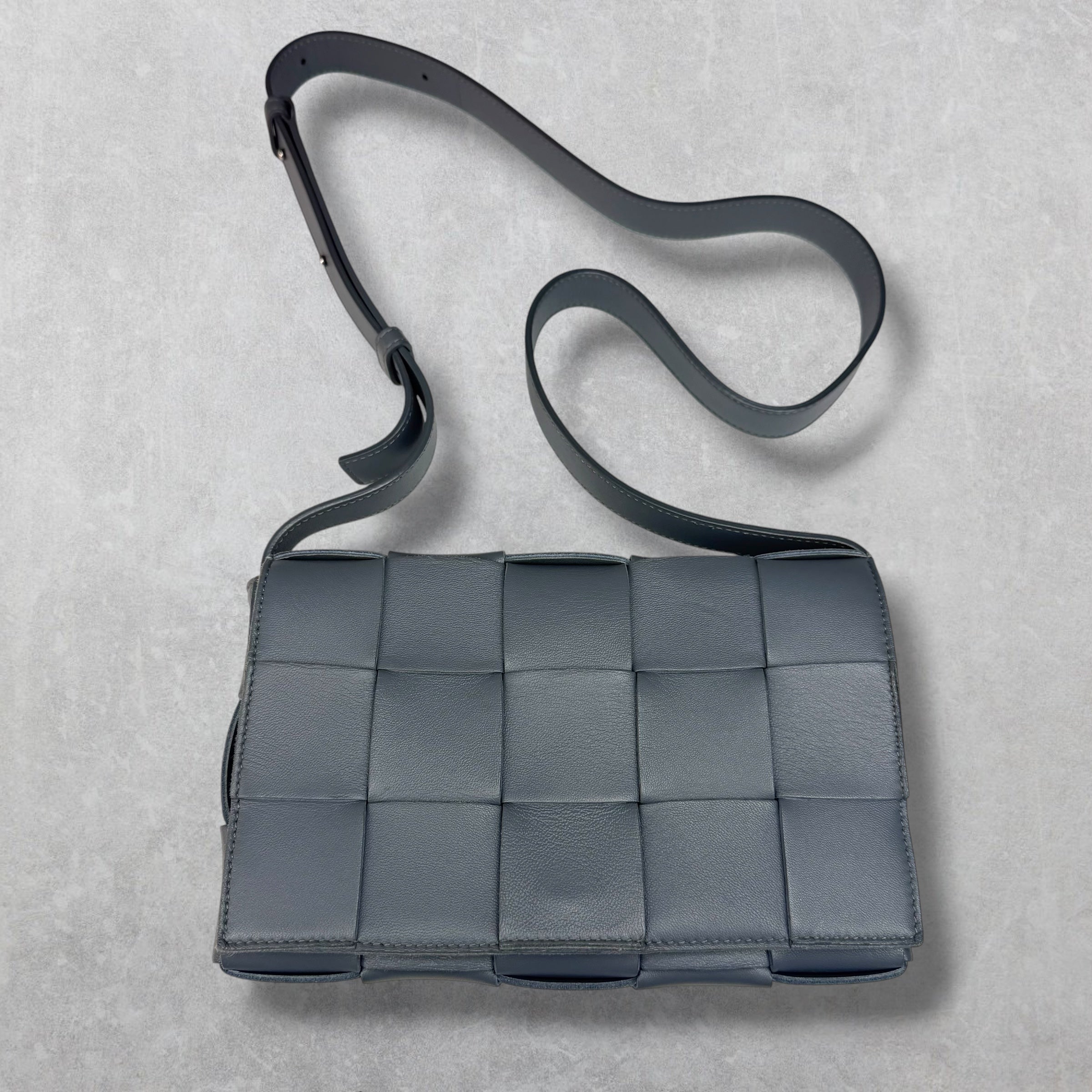 Bottega Veneta Grey Lambskin Cassette