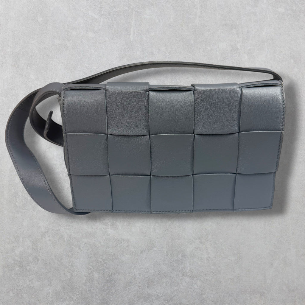 Bottega Veneta Grey Lambskin Cassette