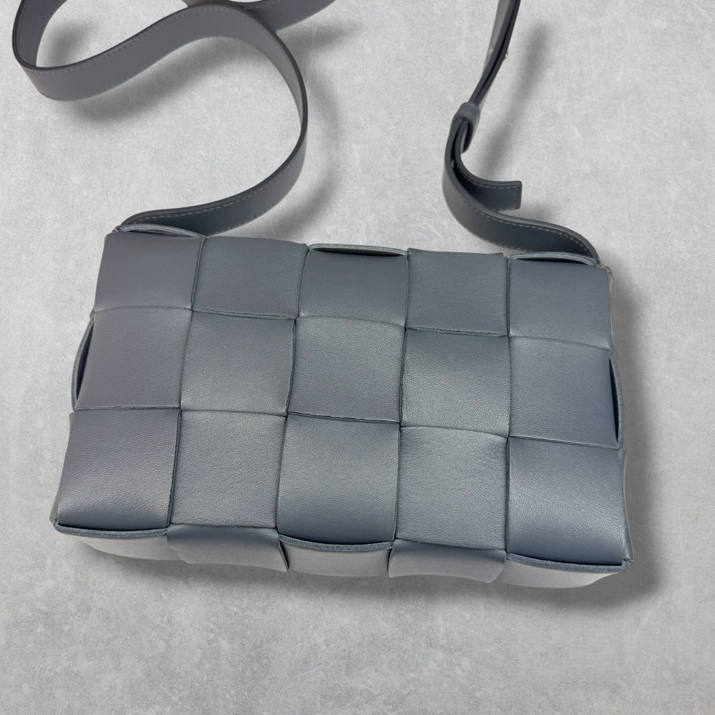 Bottega Veneta Grey Lambskin Cassette